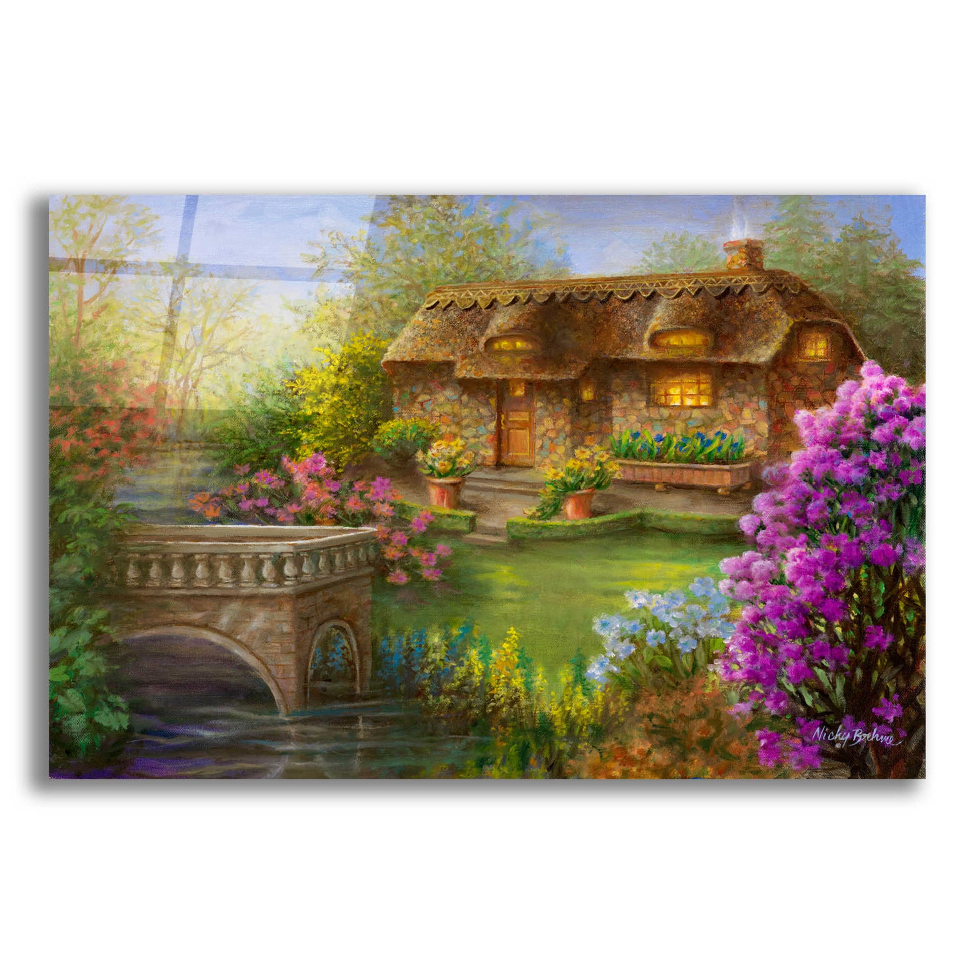 Epic Art 'My Summer Hideaway' by Nicky Boehme, Acrylic Glass Wall Art,16x12