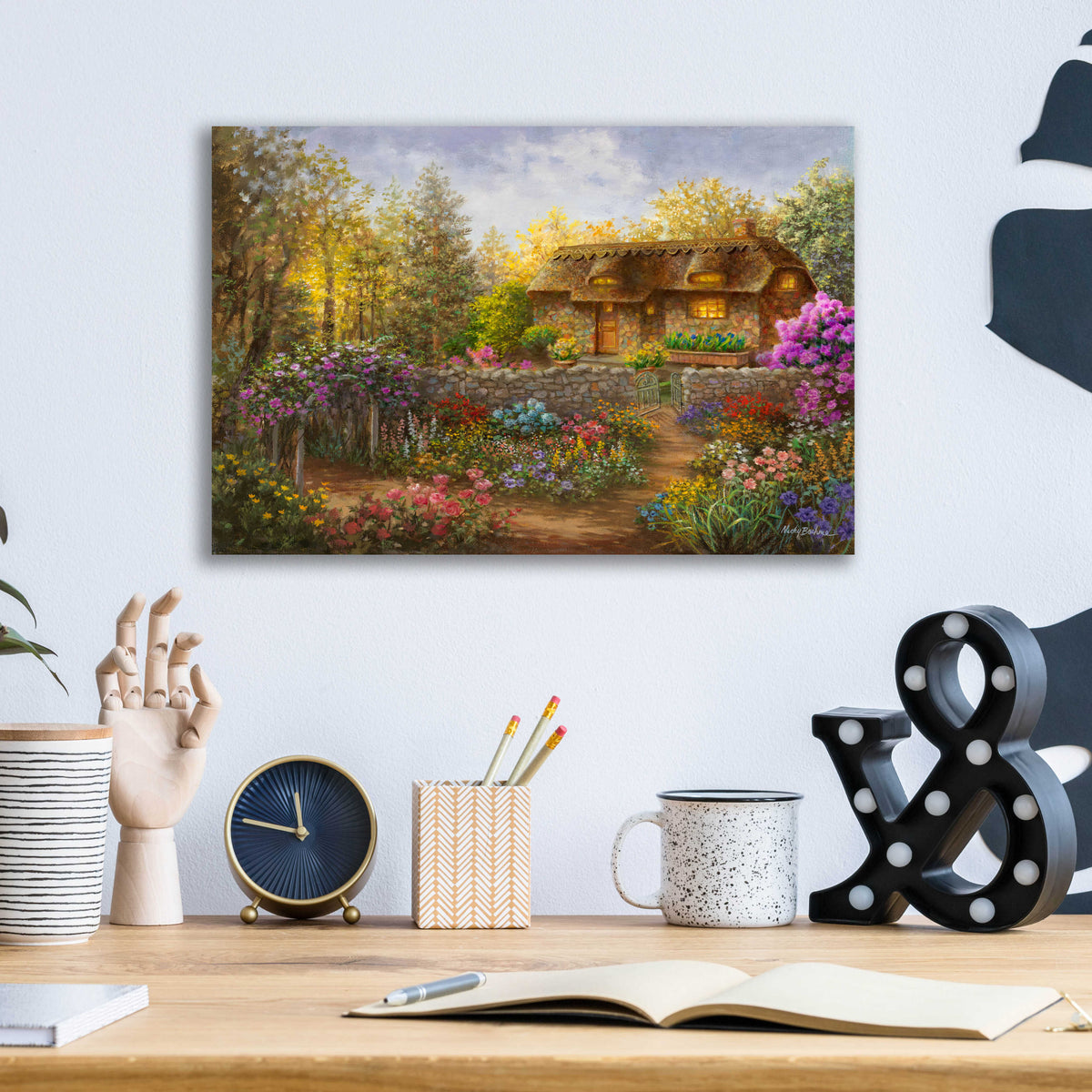Epic Art 'Cottage Garden in Full Bloom ' by Nicky Boehme, Acrylic Glass Wall Art,16x12