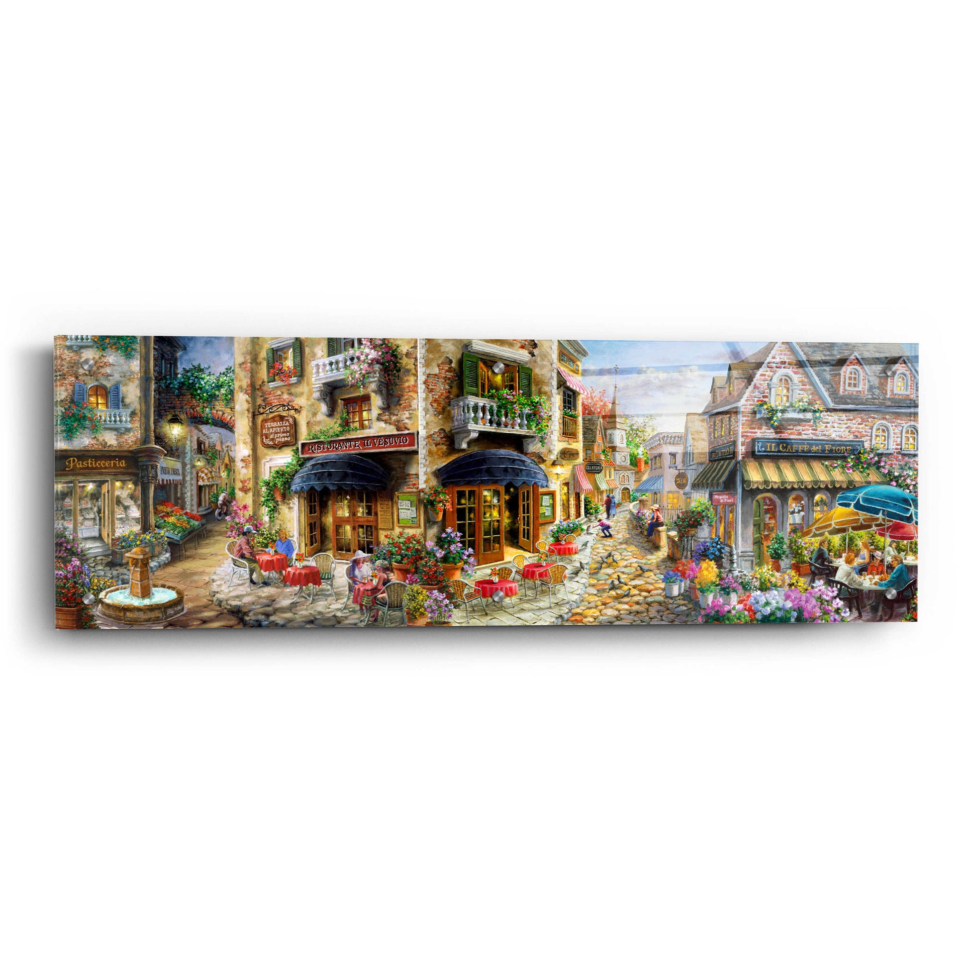 Epic Art 'Late Afternoon in Italy' by Nicky Boehme, Acrylic Glass Wall Art,36x12