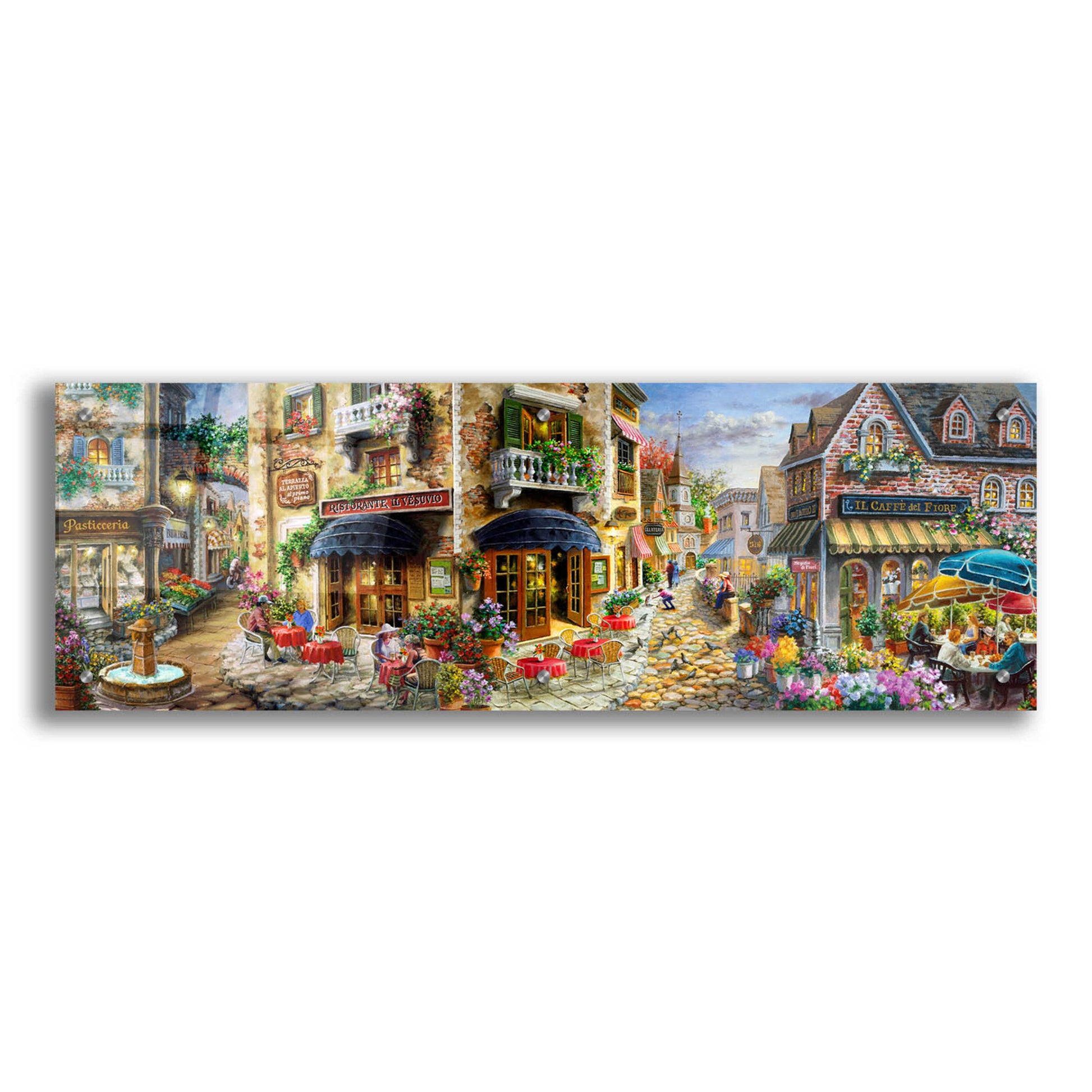 Epic Art 'Late Afternoon in Italy' by Nicky Boehme, Acrylic Glass Wall Art,36x12