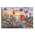 Epic Art 'Balloons Over Cottage Cove' by Nicky Boehme, Acrylic Glass Wall Art