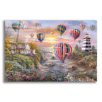 Epic Art 'Balloons Over Cottage Cove' by Nicky Boehme, Acrylic Glass Wall Art