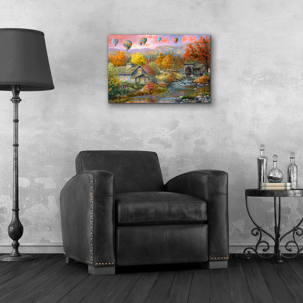 Epic Art 'Autumn Creek Mill' by Nicky Boehme, Acrylic Glass Wall Art,24x16