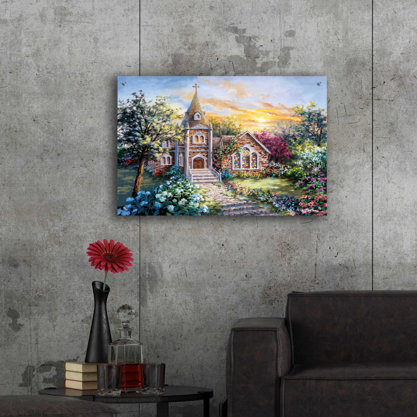 Epic Art 'Pray For Happiness' by Nicky Boehme, Acrylic Glass Wall Art,36x24