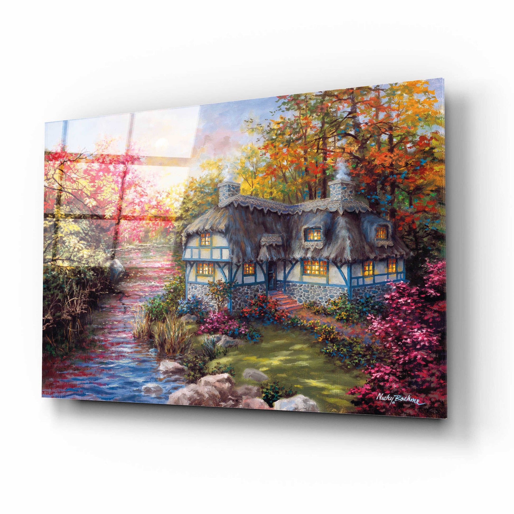 Epic Art 'There's No Place Like Home' by Nicky Boehme, Acrylic Glass Wall Art,16x12