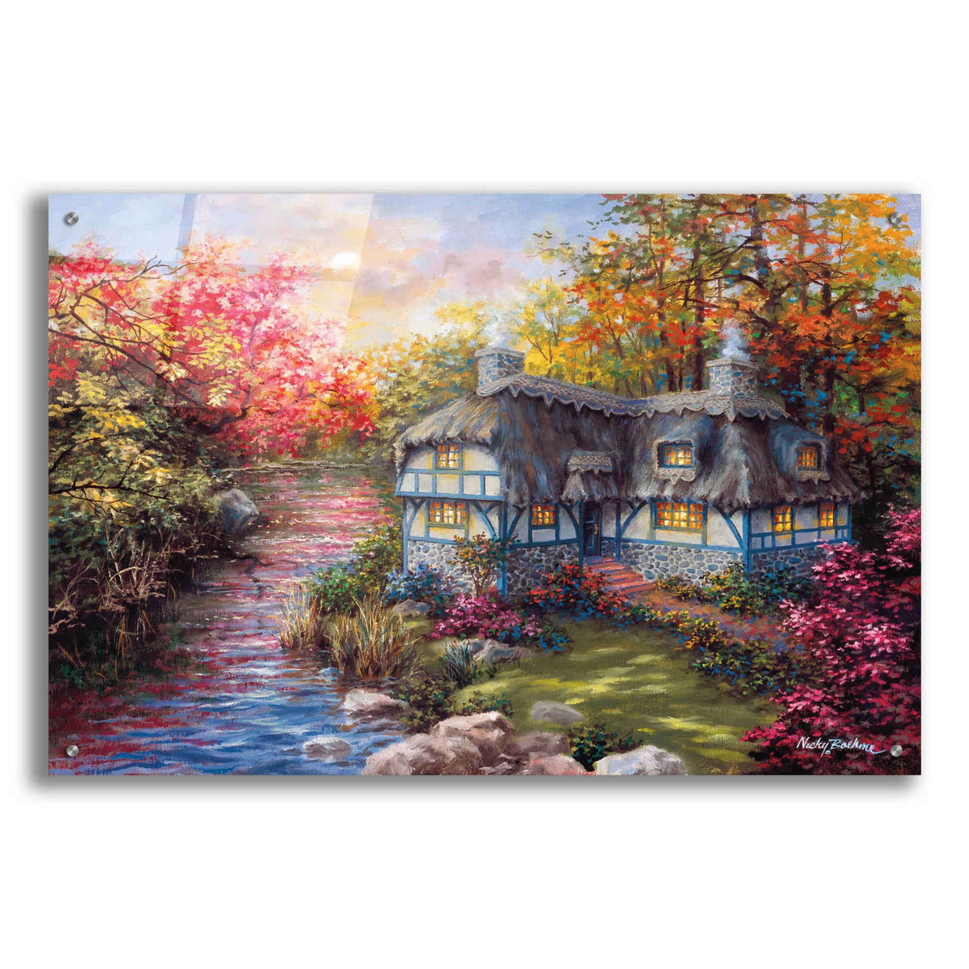 Epic Art 'There's No Place Like Home' by Nicky Boehme, Acrylic Glass Wall Art,36x24