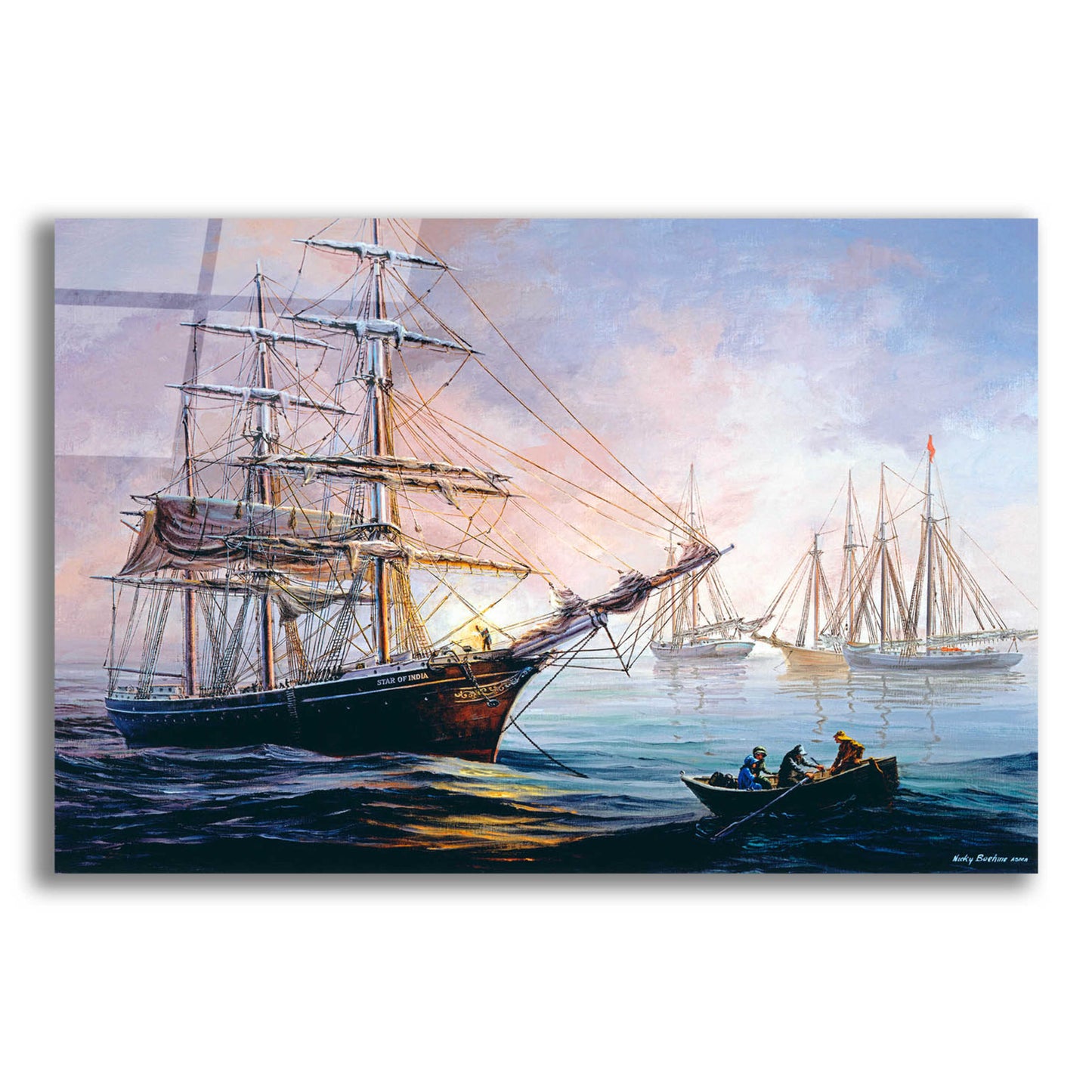 Epic Art 'Nobility At Bay' by Nicky Boehme, Acrylic Glass Wall Art,16x12