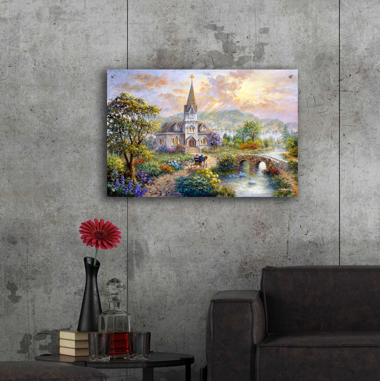 Epic Art 'Pray For World Peace' by Nicky Boehme, Acrylic Glass Wall Art,36x24