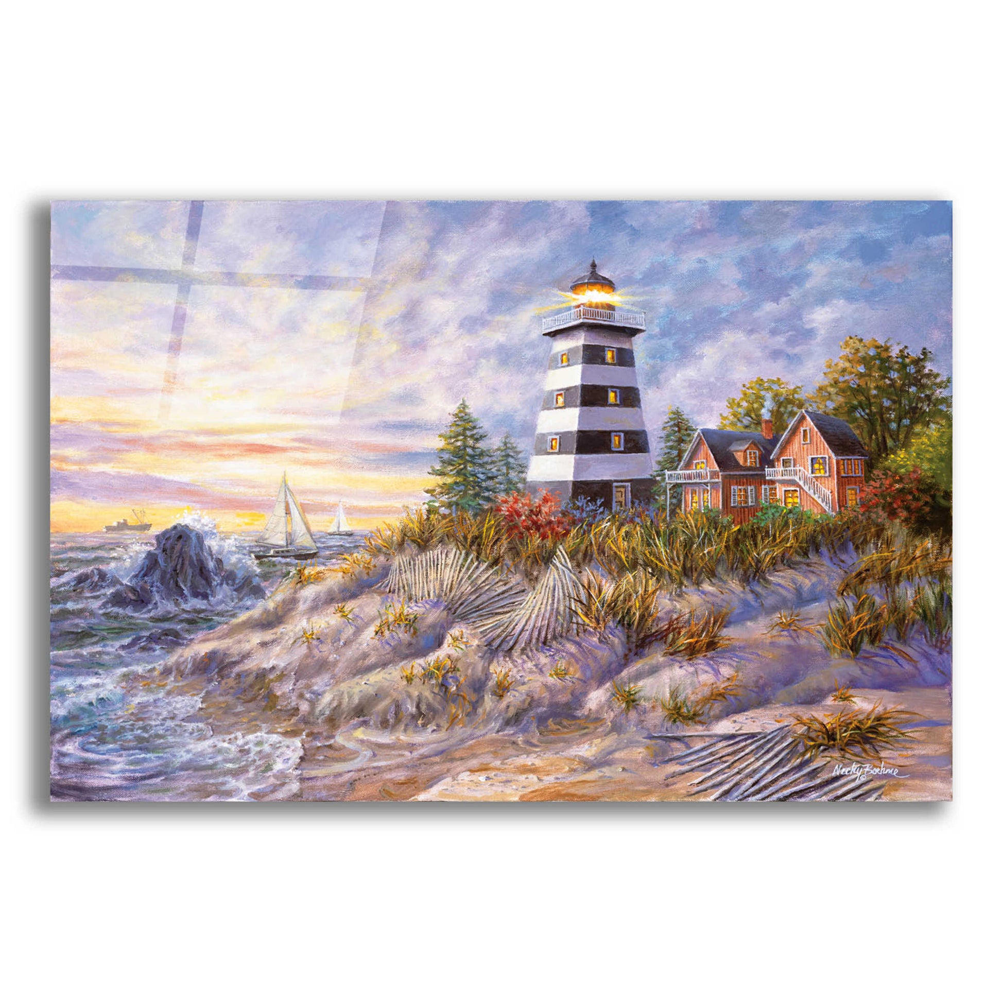 Epic Art 'Out Of Harm’s Way' by Nicky Boehme, Acrylic Glass Wall Art,16x12