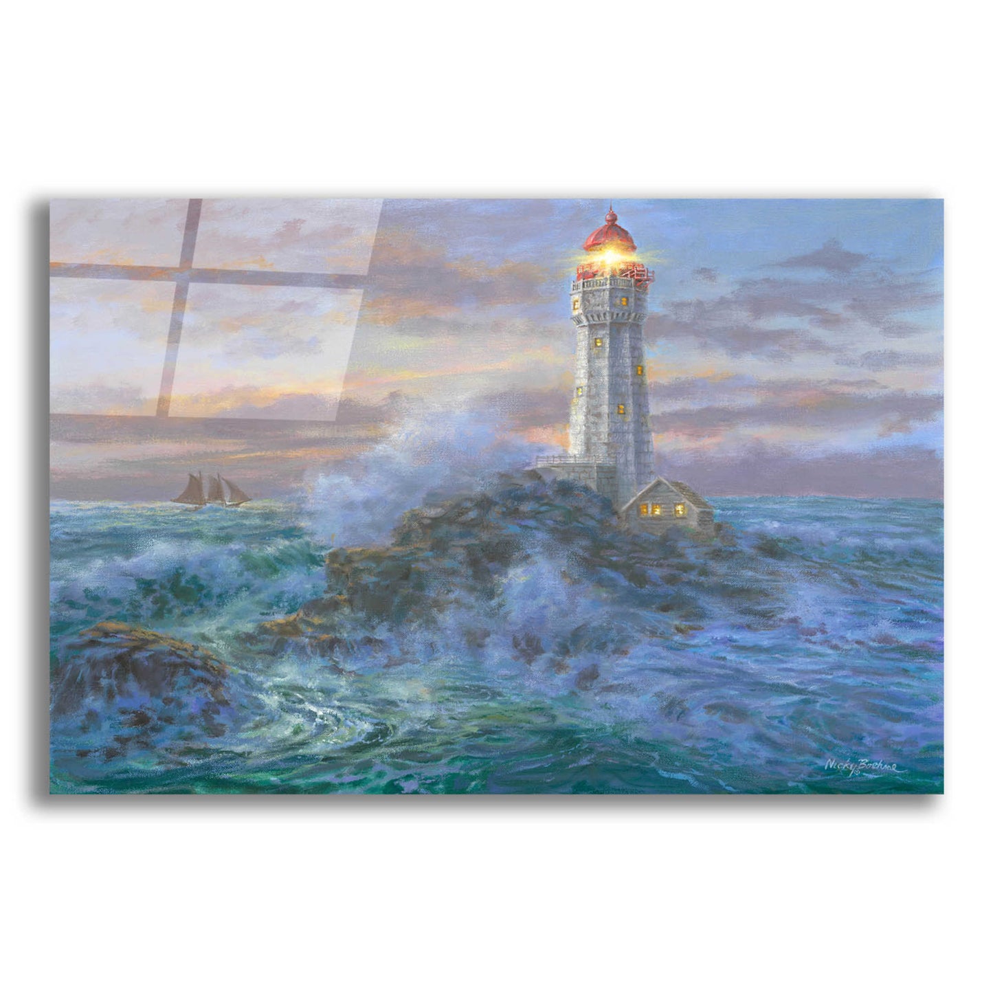 Epic Art 'Stormy Weather' by Nicky Boehme, Acrylic Glass Wall Art,16x12