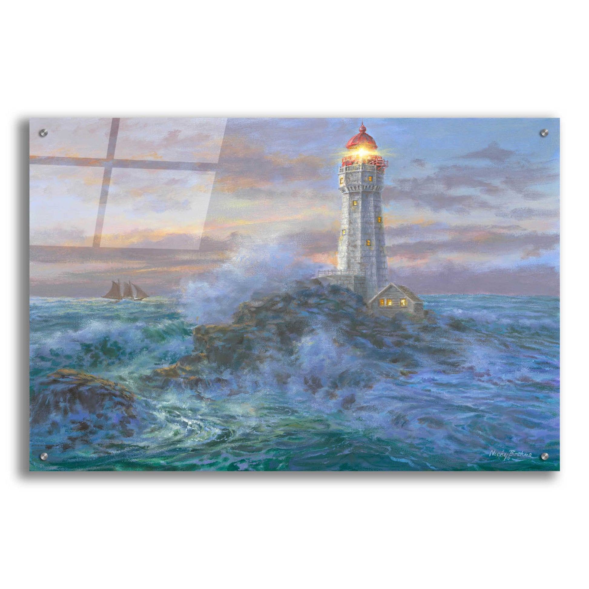 Epic Art 'Stormy Weather' by Nicky Boehme, Acrylic Glass Wall Art,36x24