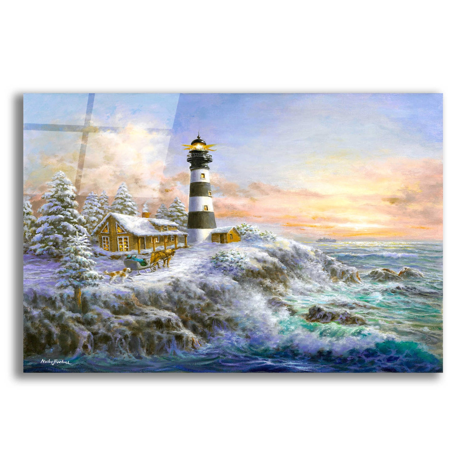 Epic Art 'Winter Majesty' by Nicky Boehme, Acrylic Glass Wall Art,16x12