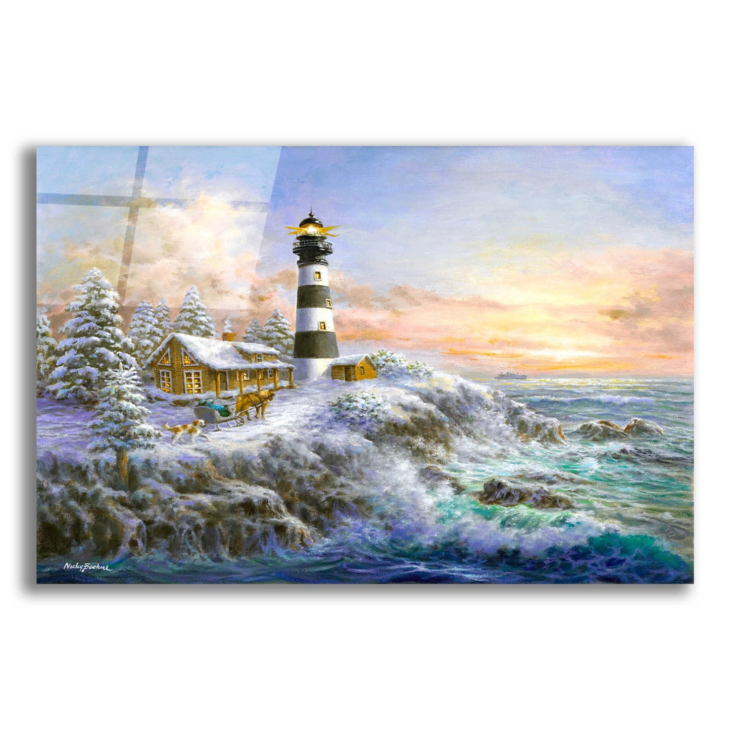 Epic Art 'Winter Majesty' by Nicky Boehme, Acrylic Glass Wall Art,24x16