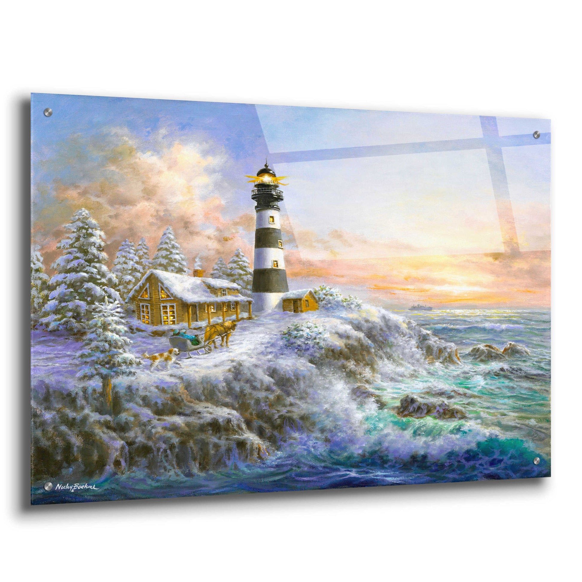 Epic Art 'Winter Majesty' by Nicky Boehme, Acrylic Glass Wall Art,36x24