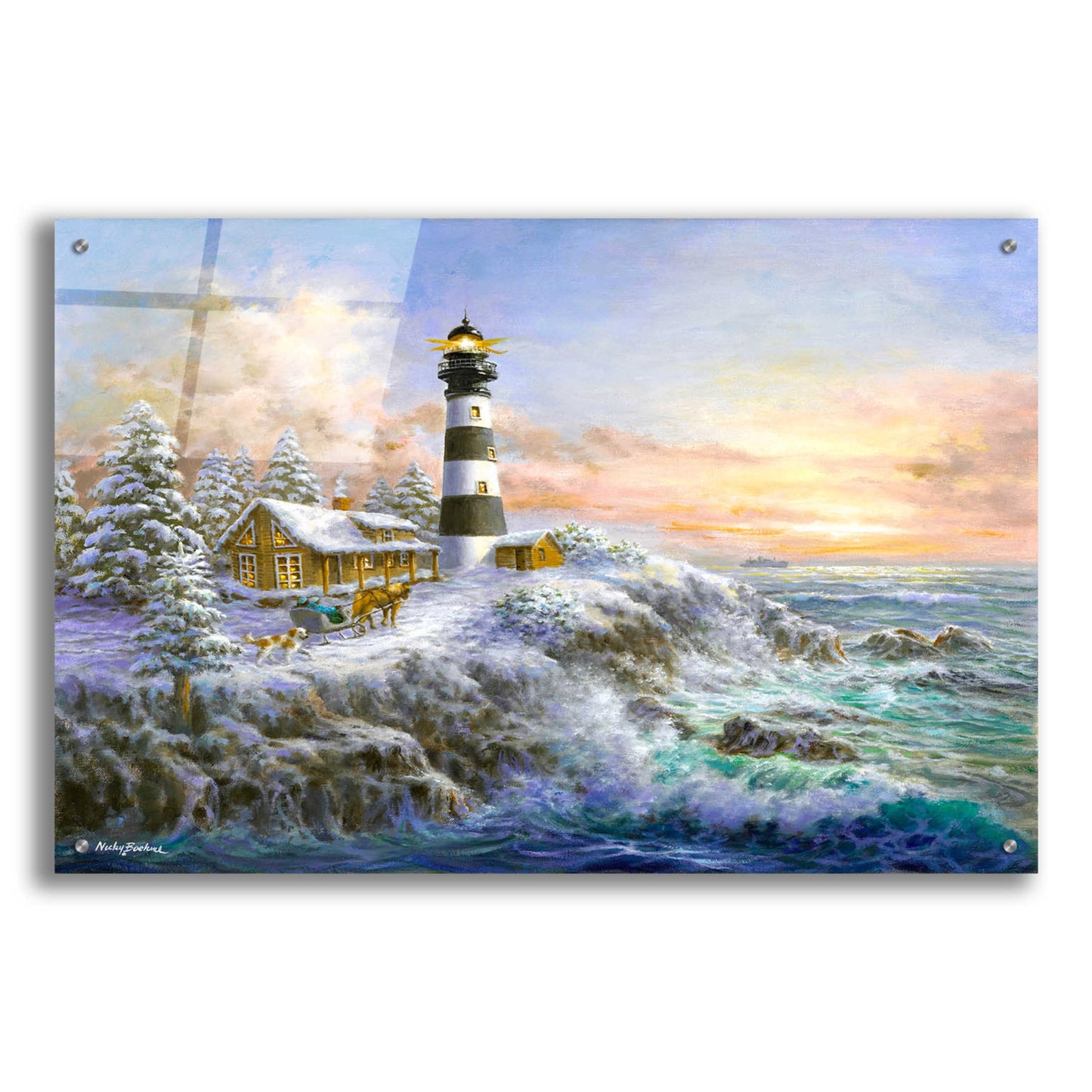 Epic Art 'Winter Majesty' by Nicky Boehme, Acrylic Glass Wall Art,36x24