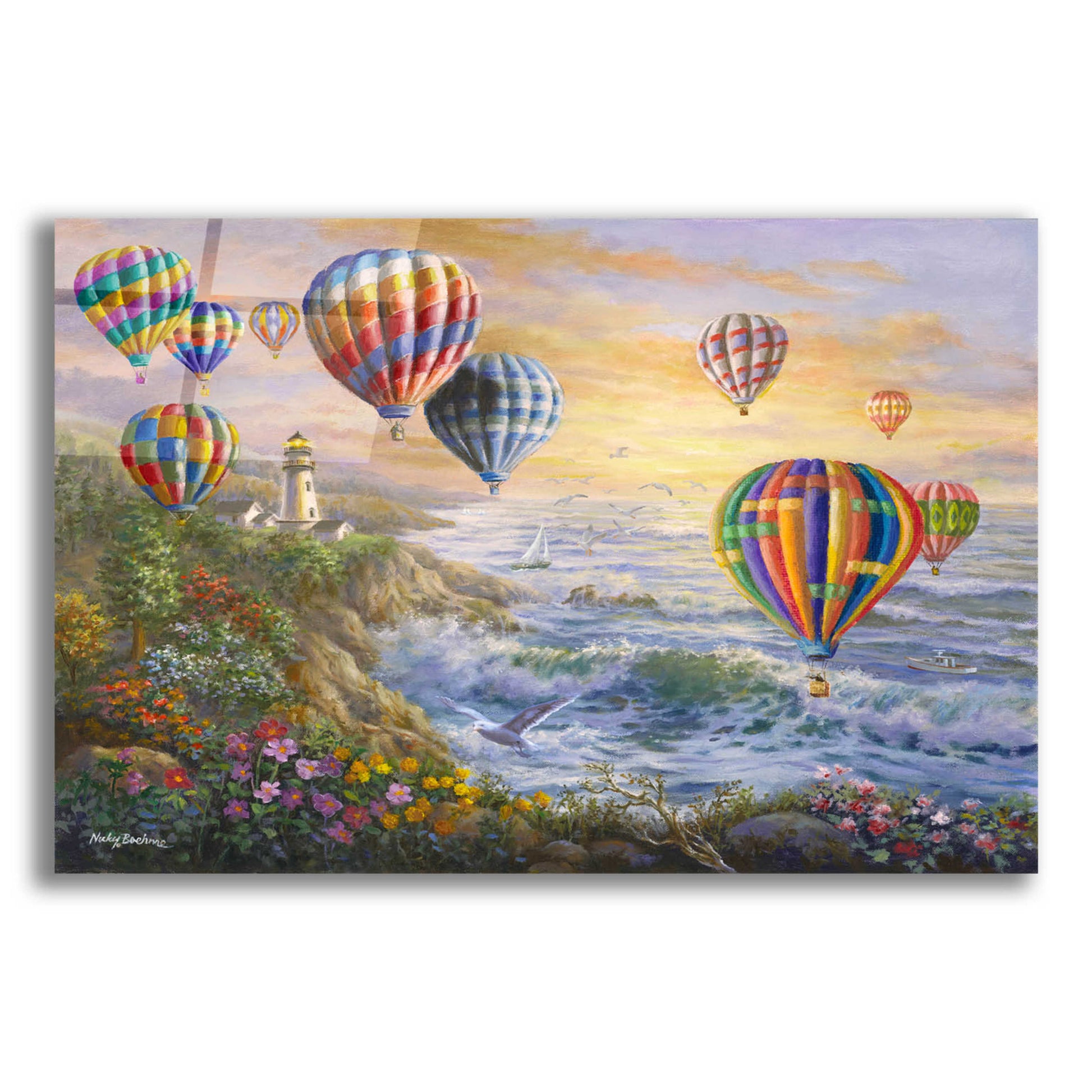 Epic Art 'Summer Glow' by Nicky Boehme, Acrylic Glass Wall Art,24x16