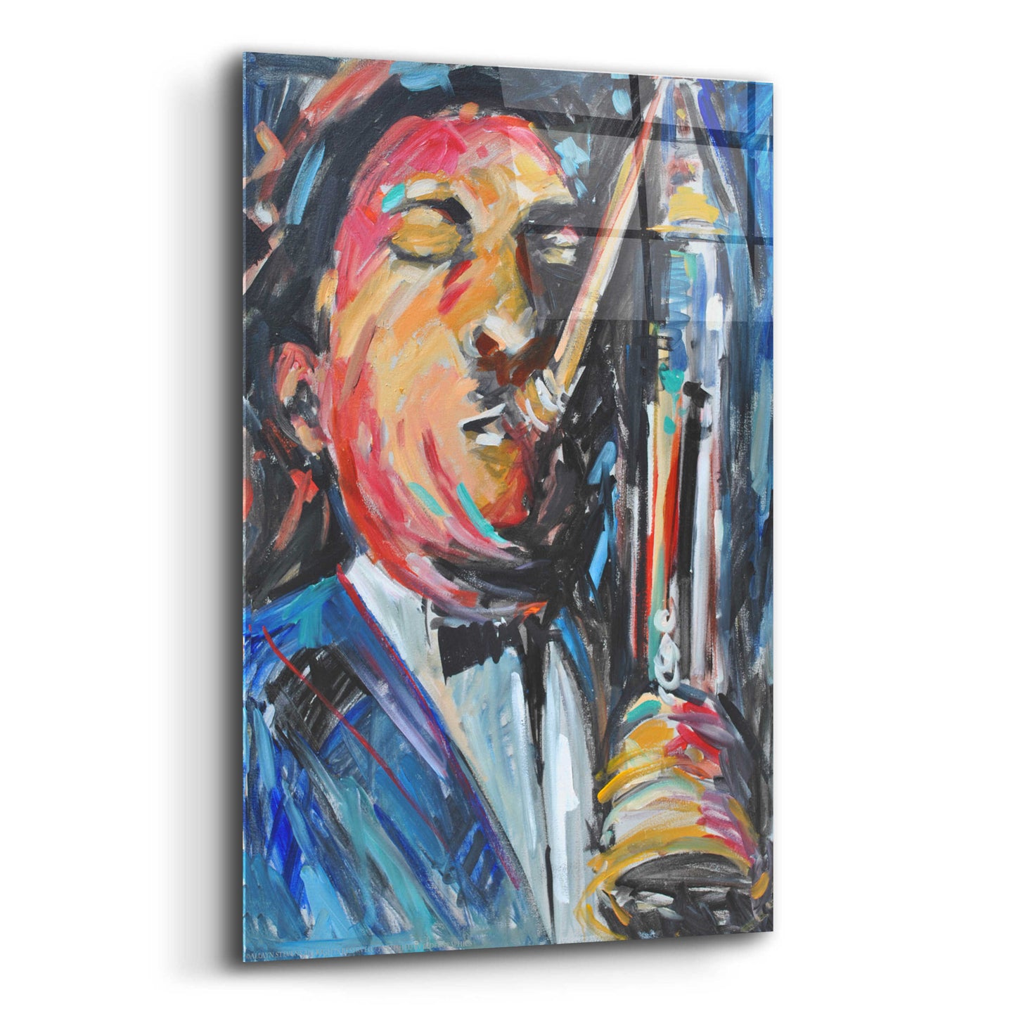 Epic Art 'Sax Man' by Jadei Graphics, Acrylic Glass Wall Art,12x16