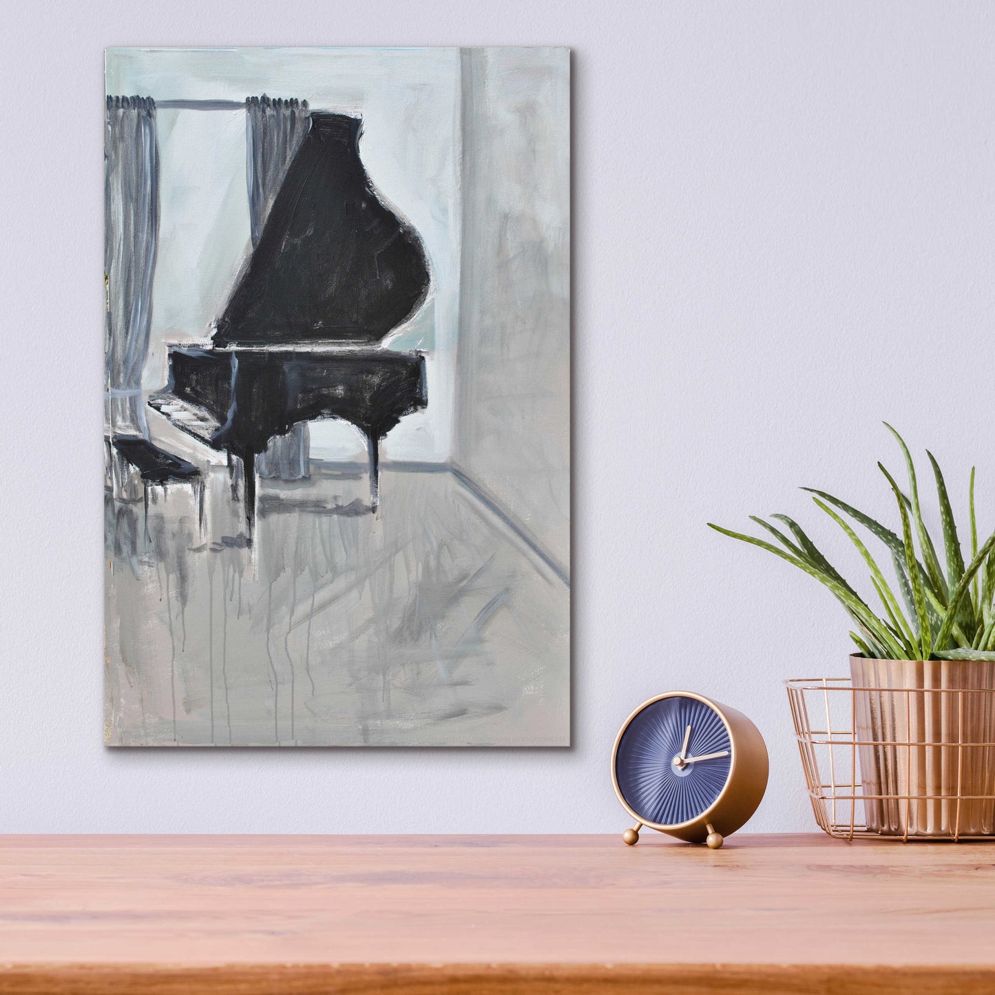 Epic Art 'Piano 4' by Jadei Graphics, Acrylic Glass Wall Art,12x16