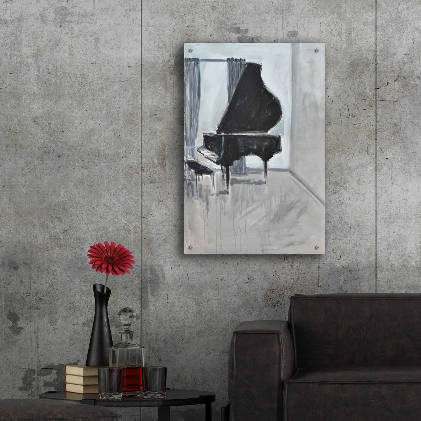 Epic Art 'Piano 4' by Jadei Graphics, Acrylic Glass Wall Art,24x36