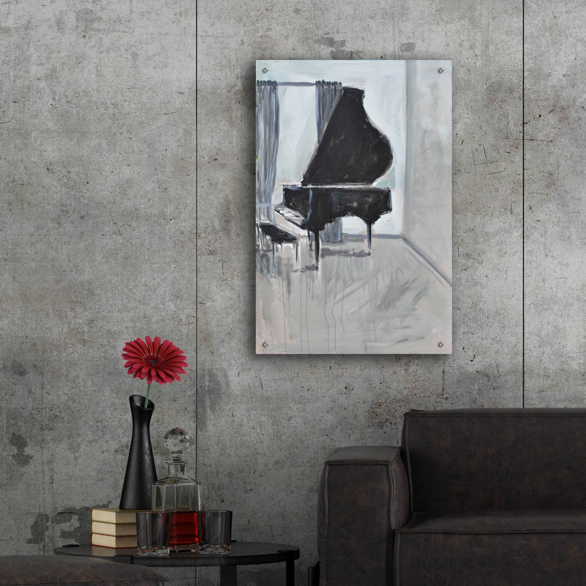 Epic Art 'Piano 4' by Jadei Graphics, Acrylic Glass Wall Art,24x36