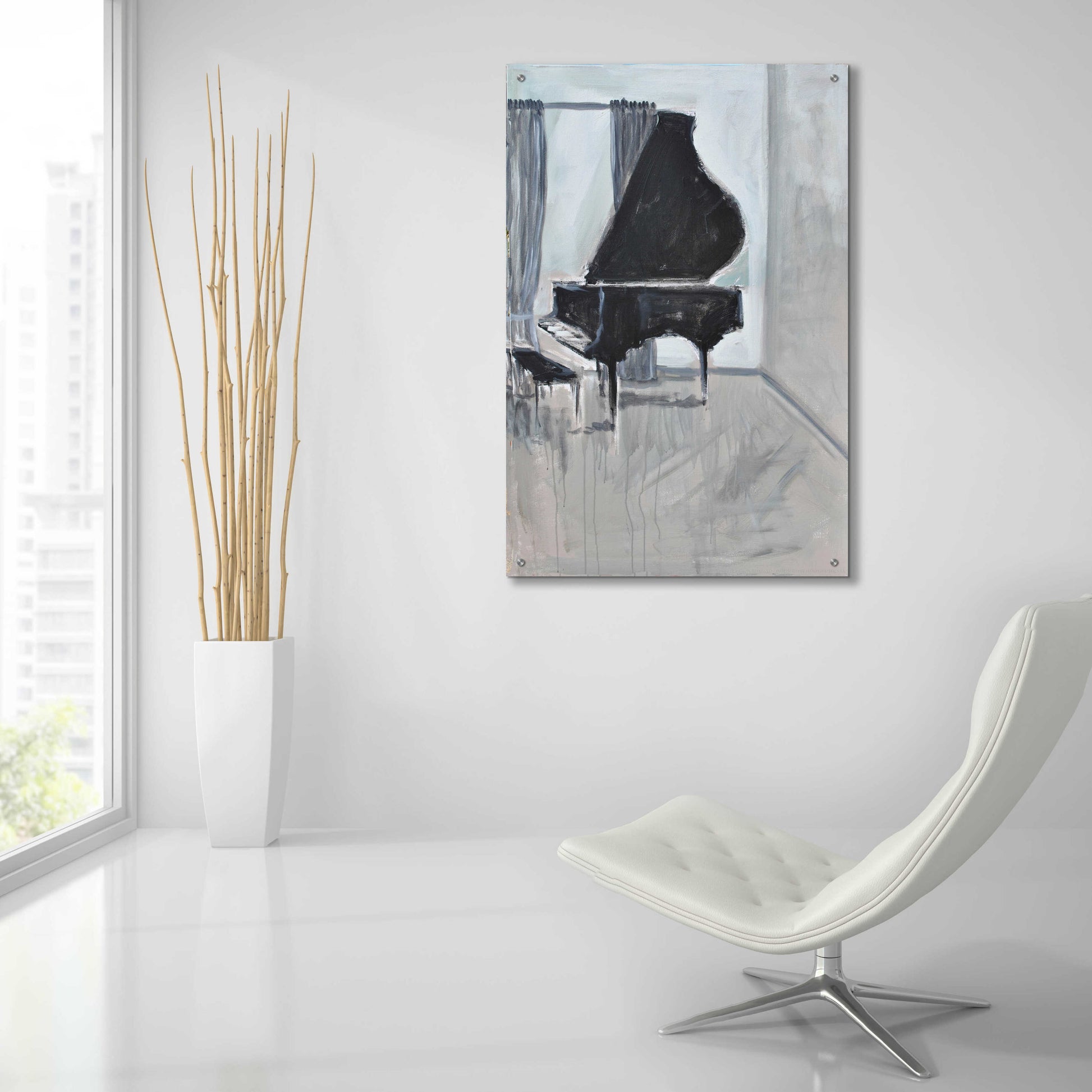 Epic Art 'Piano 4' by Jadei Graphics, Acrylic Glass Wall Art,24x36