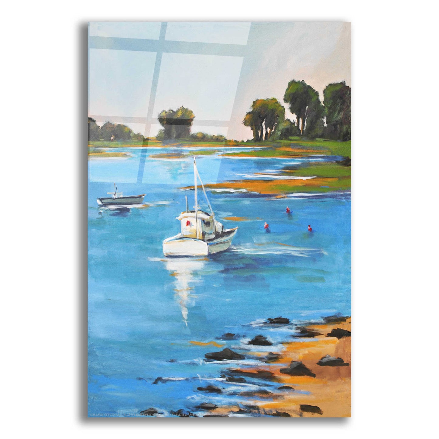 Epic Art 'Low Tide' by Jadei Graphics, Acrylic Glass Wall Art,12x16