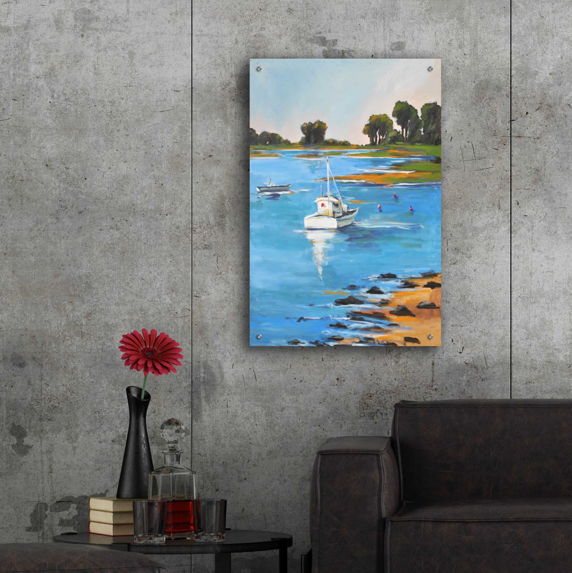 Epic Art 'Low Tide' by Jadei Graphics, Acrylic Glass Wall Art,24x36