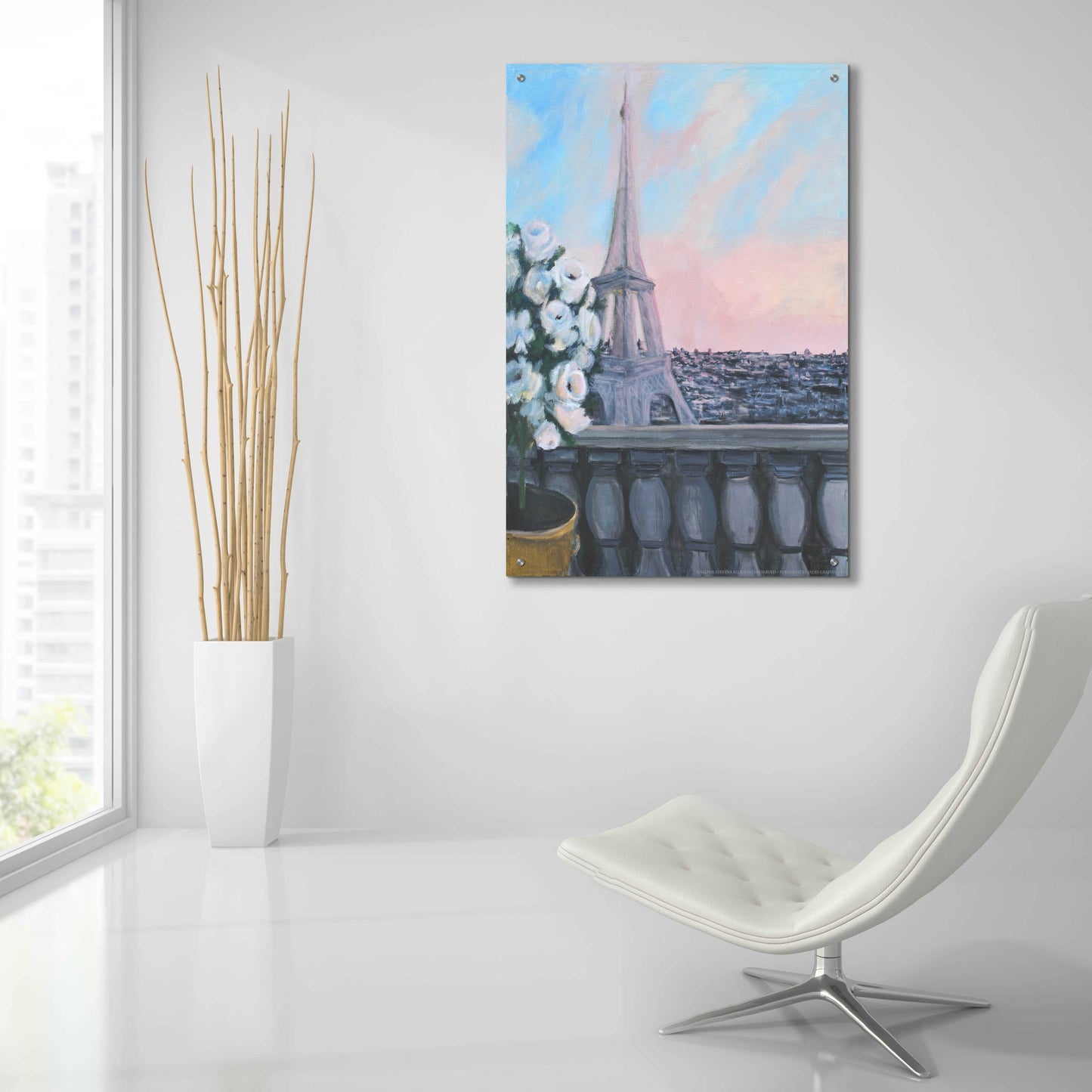 Epic Art 'From The Window' by Jadei Graphics, Acrylic Glass Wall Art,24x36