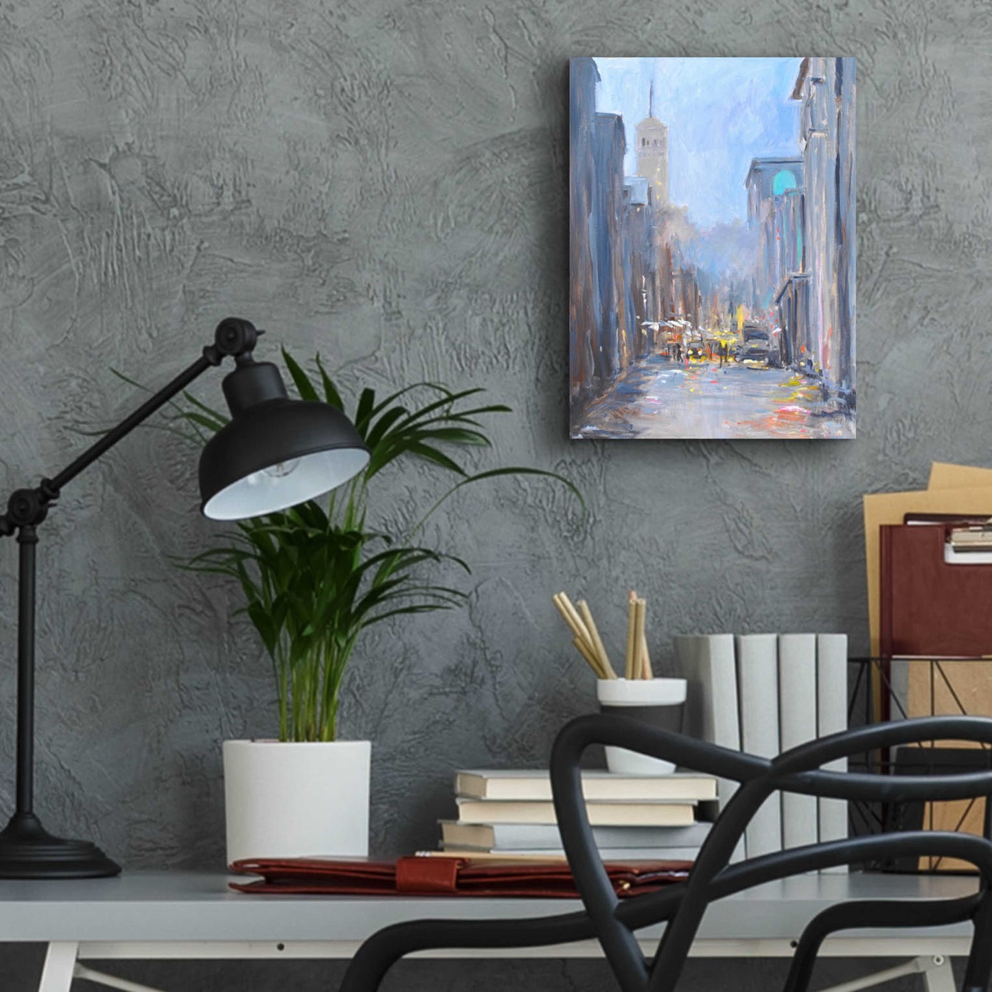 Epic Art 'City View' by Jadei Graphics, Acrylic Glass Wall Art,12x16