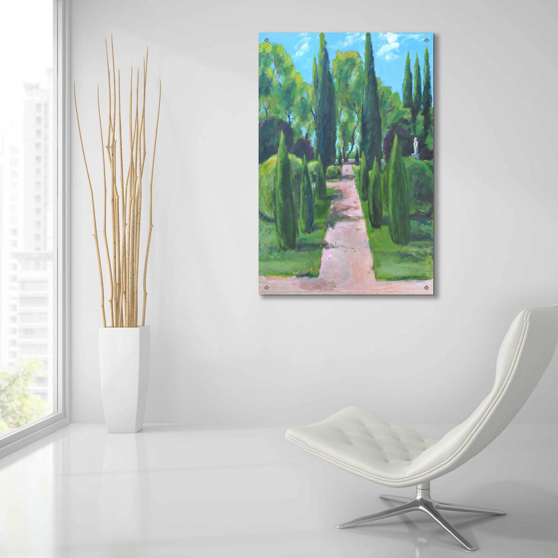 Epic Art 'Lake Gardens' by Jadei Graphics, Acrylic Glass Wall Art,24x36