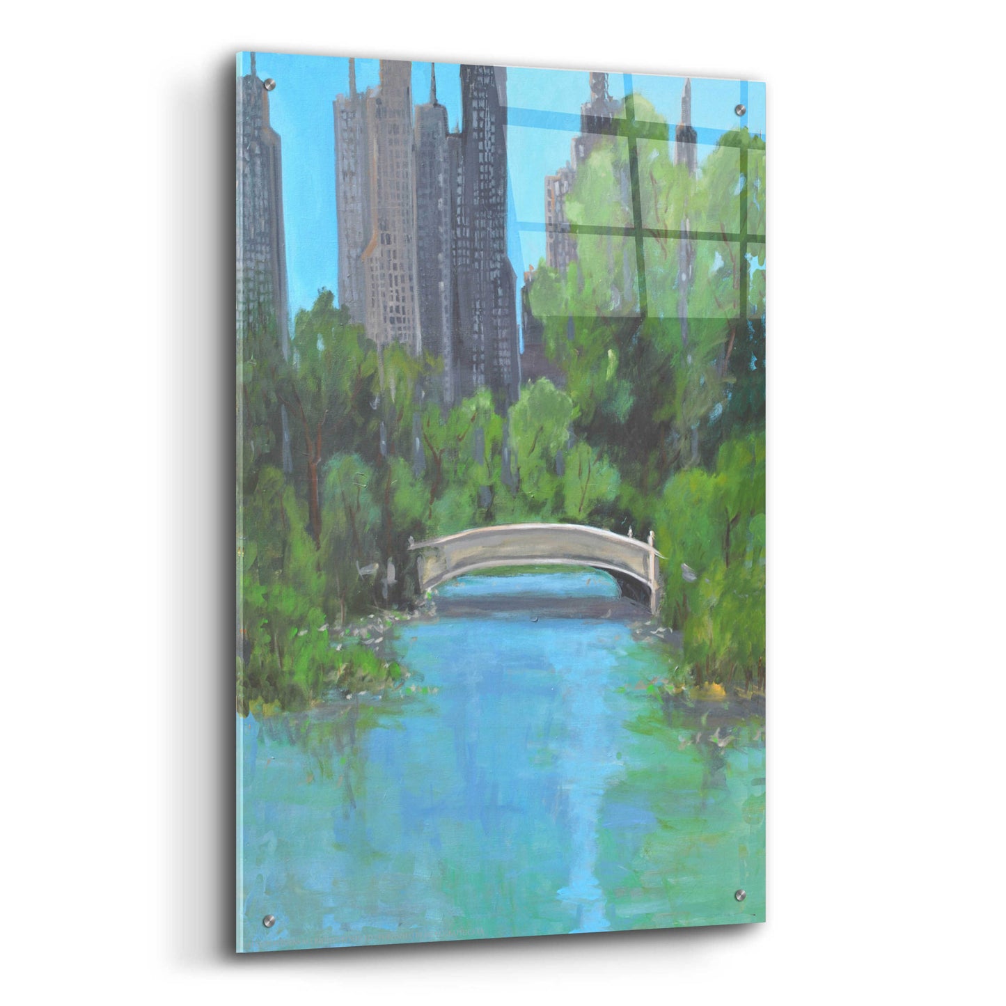 Epic Art 'City Park' by Jadei Graphics, Acrylic Glass Wall Art,24x36