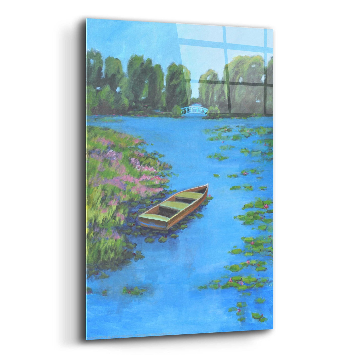 Epic Art 'Boat Pond' by Jadei Graphics, Acrylic Glass Wall Art,12x16