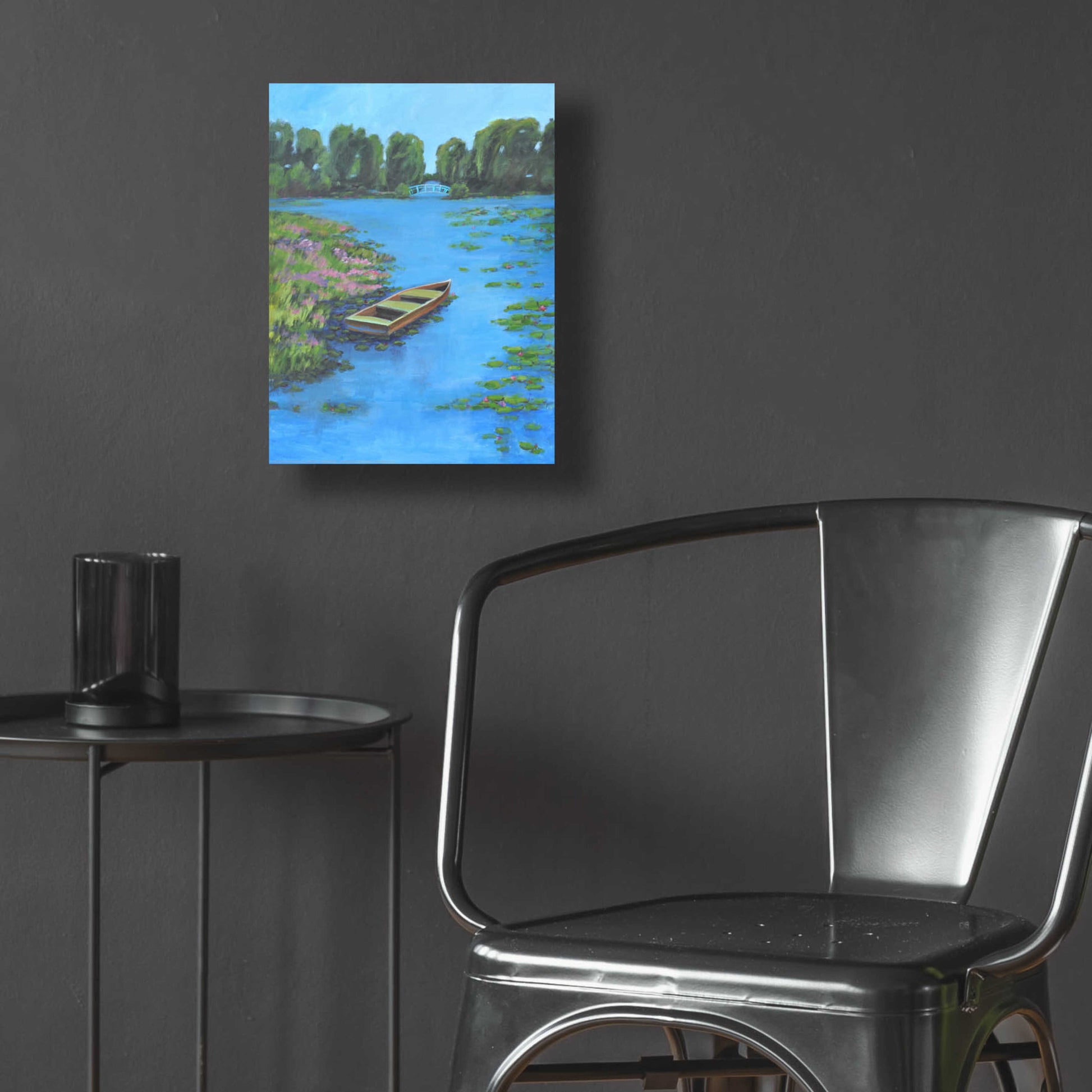 Epic Art 'Boat Pond' by Jadei Graphics, Acrylic Glass Wall Art,12x16