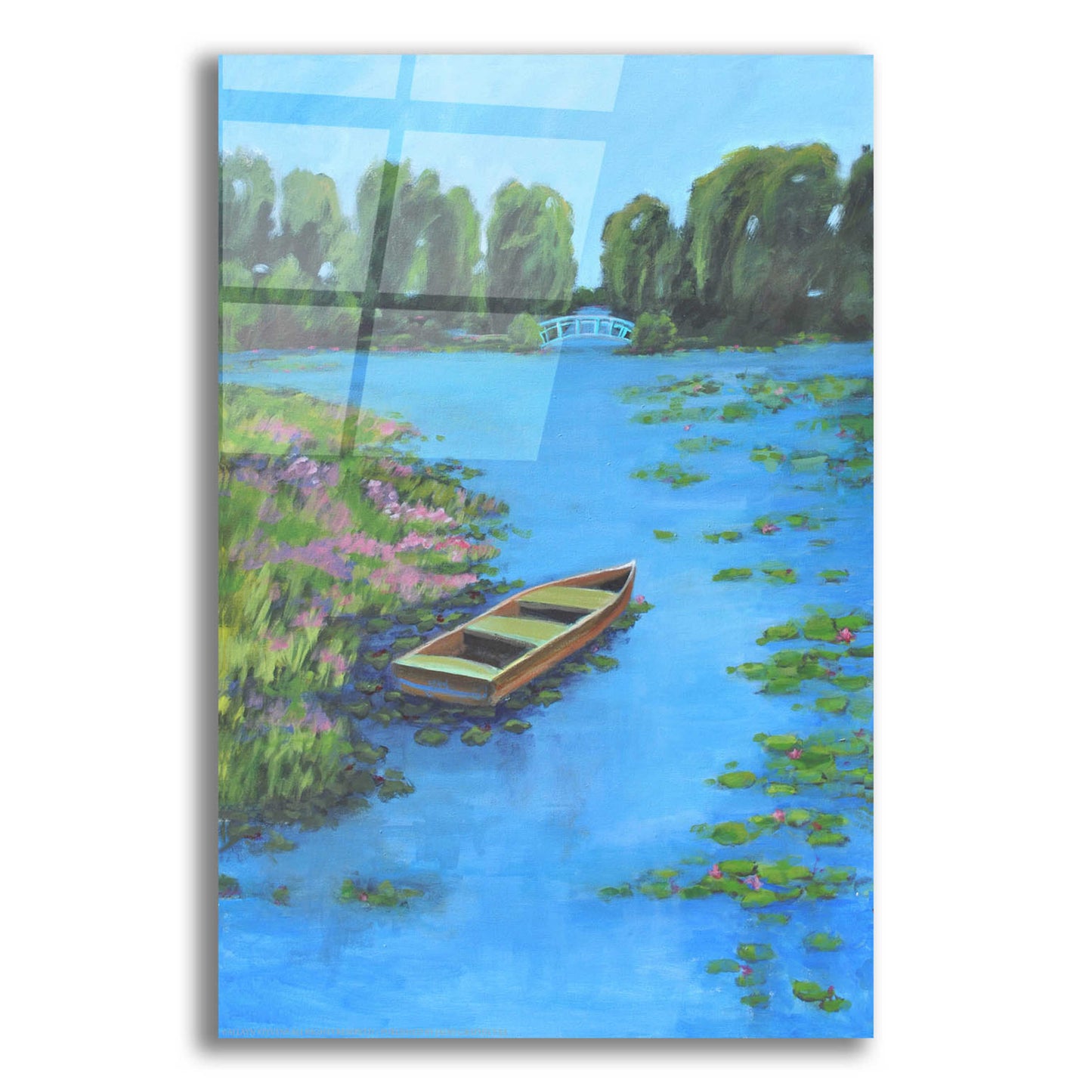 Epic Art 'Boat Pond' by Jadei Graphics, Acrylic Glass Wall Art,12x16