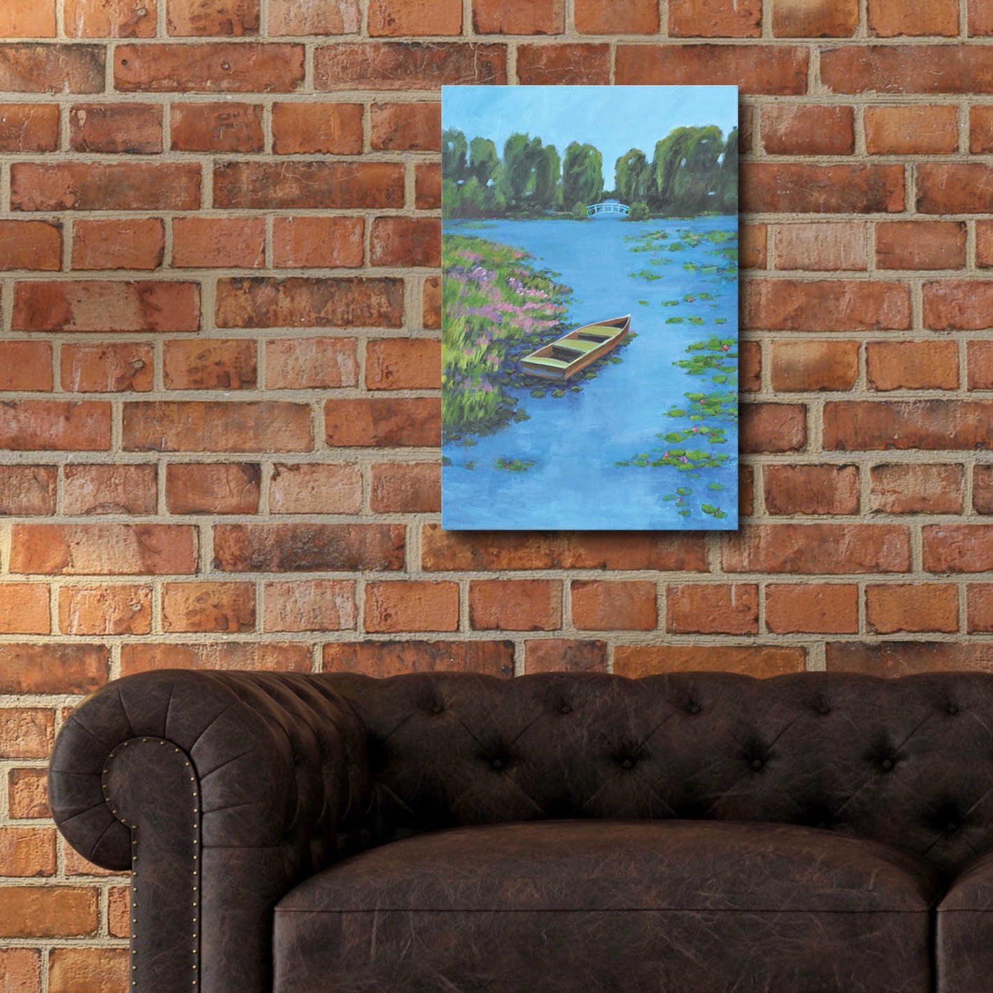 Epic Art 'Boat Pond' by Jadei Graphics, Acrylic Glass Wall Art,16x24