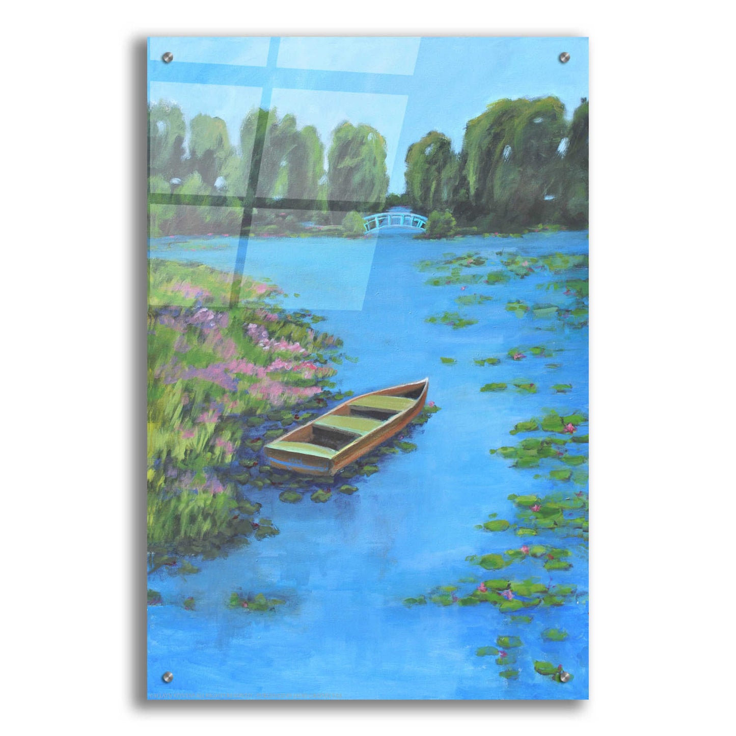 Epic Art 'Boat Pond' by Jadei Graphics, Acrylic Glass Wall Art,24x36