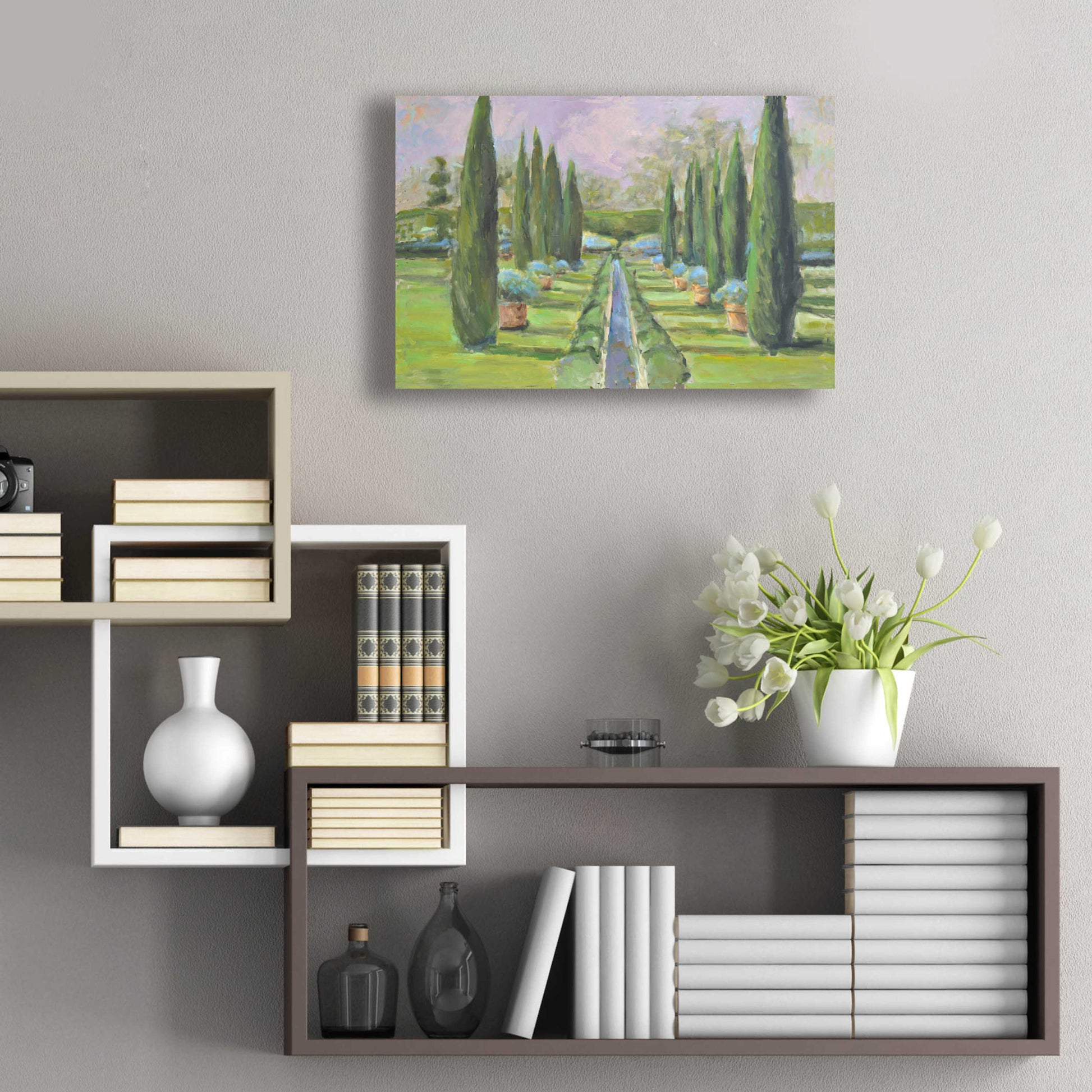 Epic Art 'Garden Path' by Jadei Graphics, Acrylic Glass Wall Art,24x16