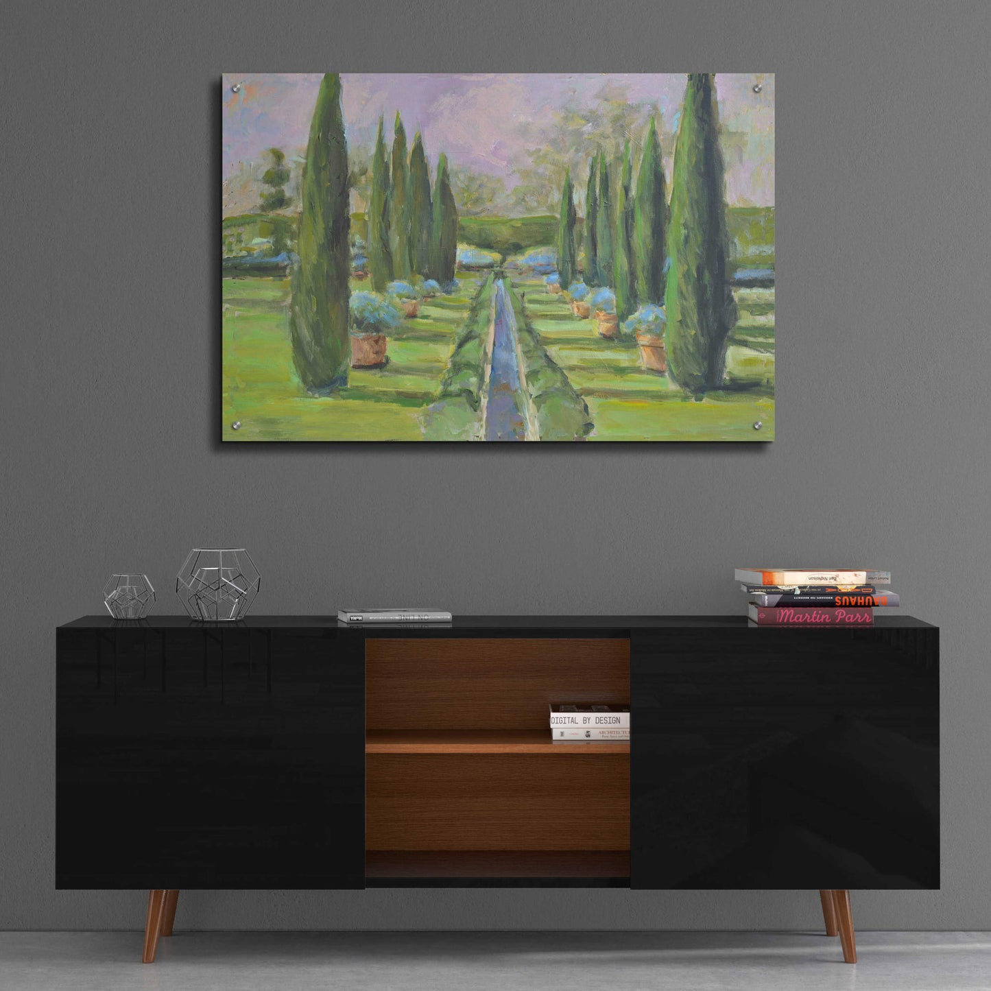 Epic Art 'Garden Path' by Jadei Graphics, Acrylic Glass Wall Art,36x24