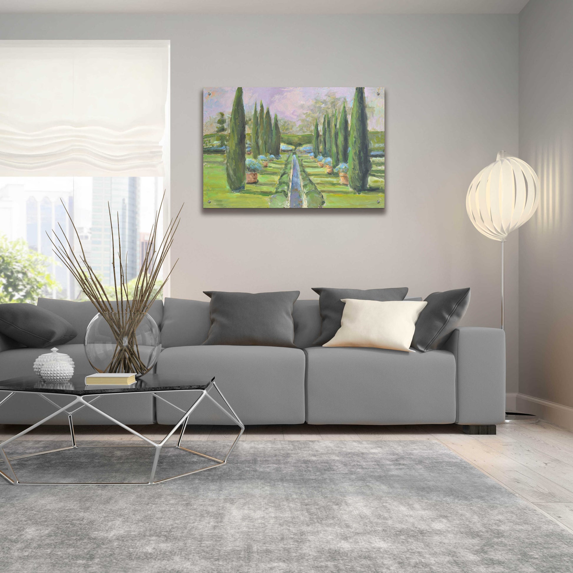 Epic Art 'Garden Path' by Jadei Graphics, Acrylic Glass Wall Art,36x24