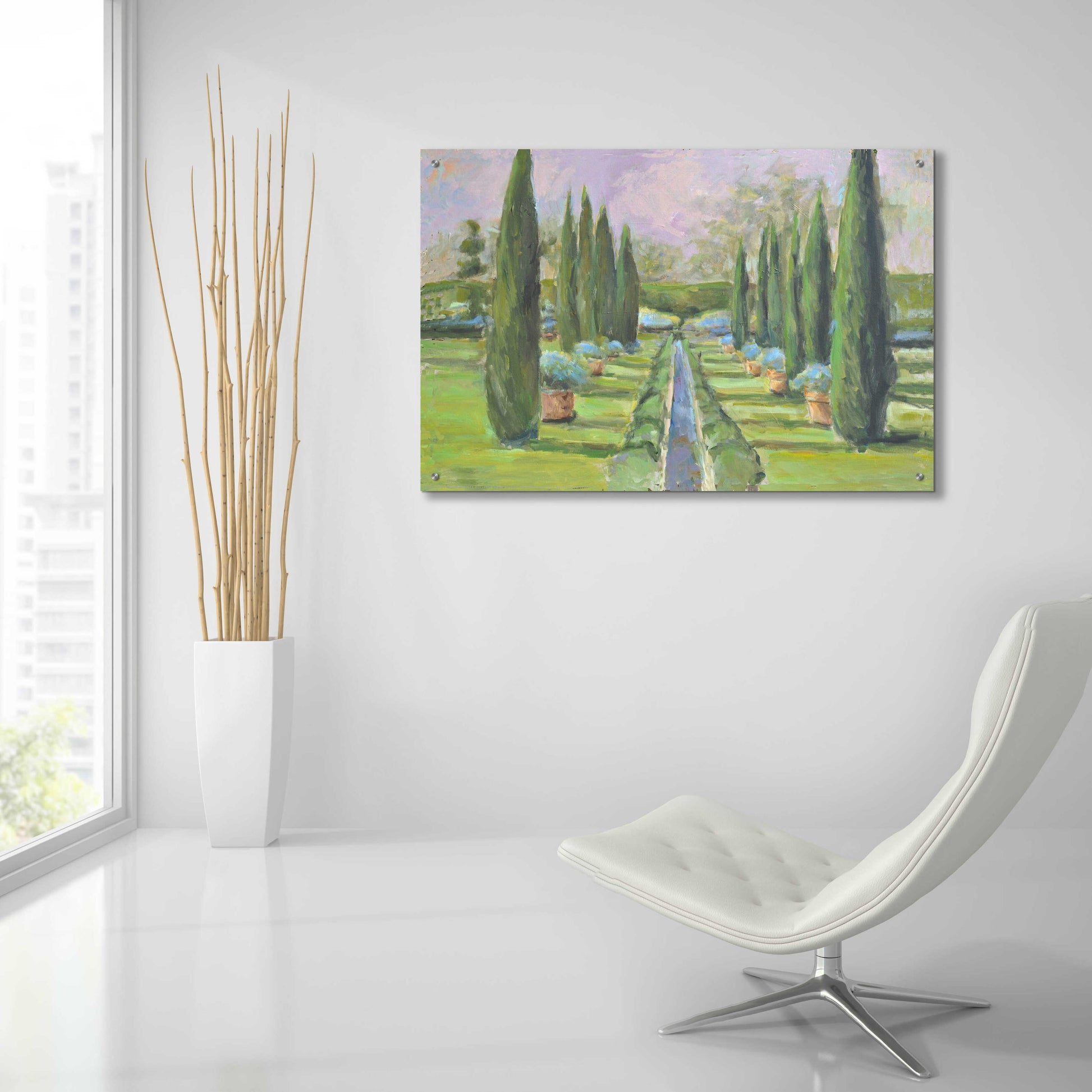 Epic Art 'Garden Path' by Jadei Graphics, Acrylic Glass Wall Art,36x24