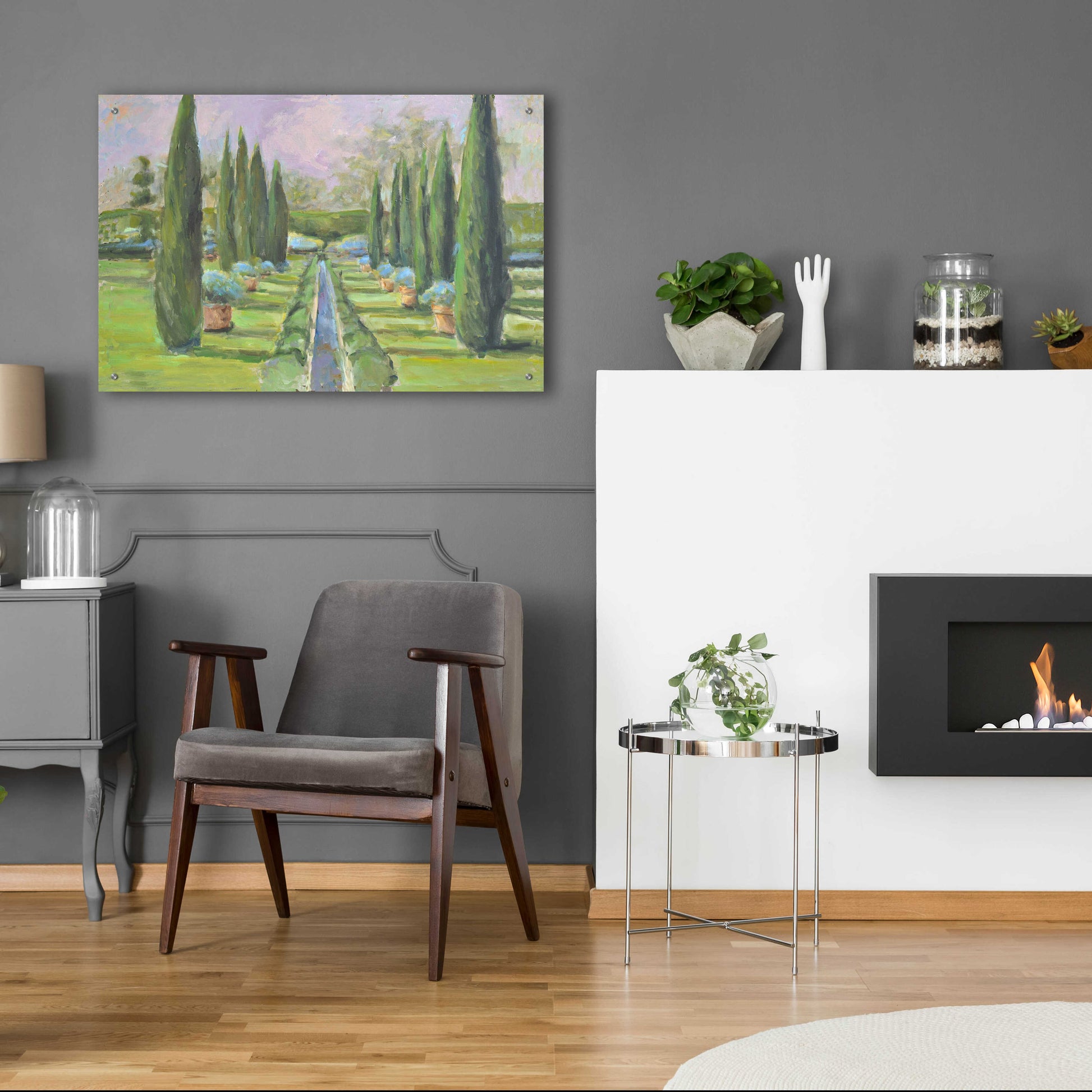 Epic Art 'Garden Path' by Jadei Graphics, Acrylic Glass Wall Art,36x24