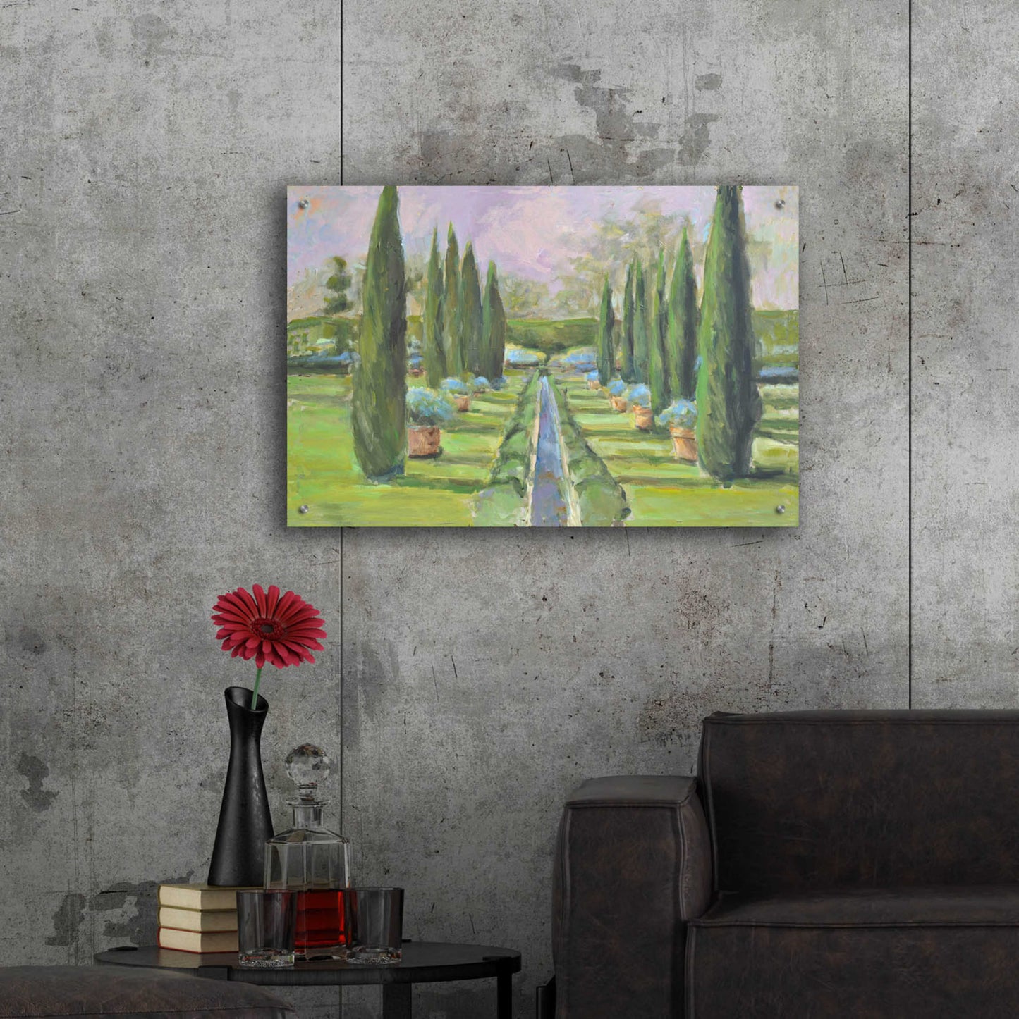 Epic Art 'Garden Path' by Jadei Graphics, Acrylic Glass Wall Art,36x24