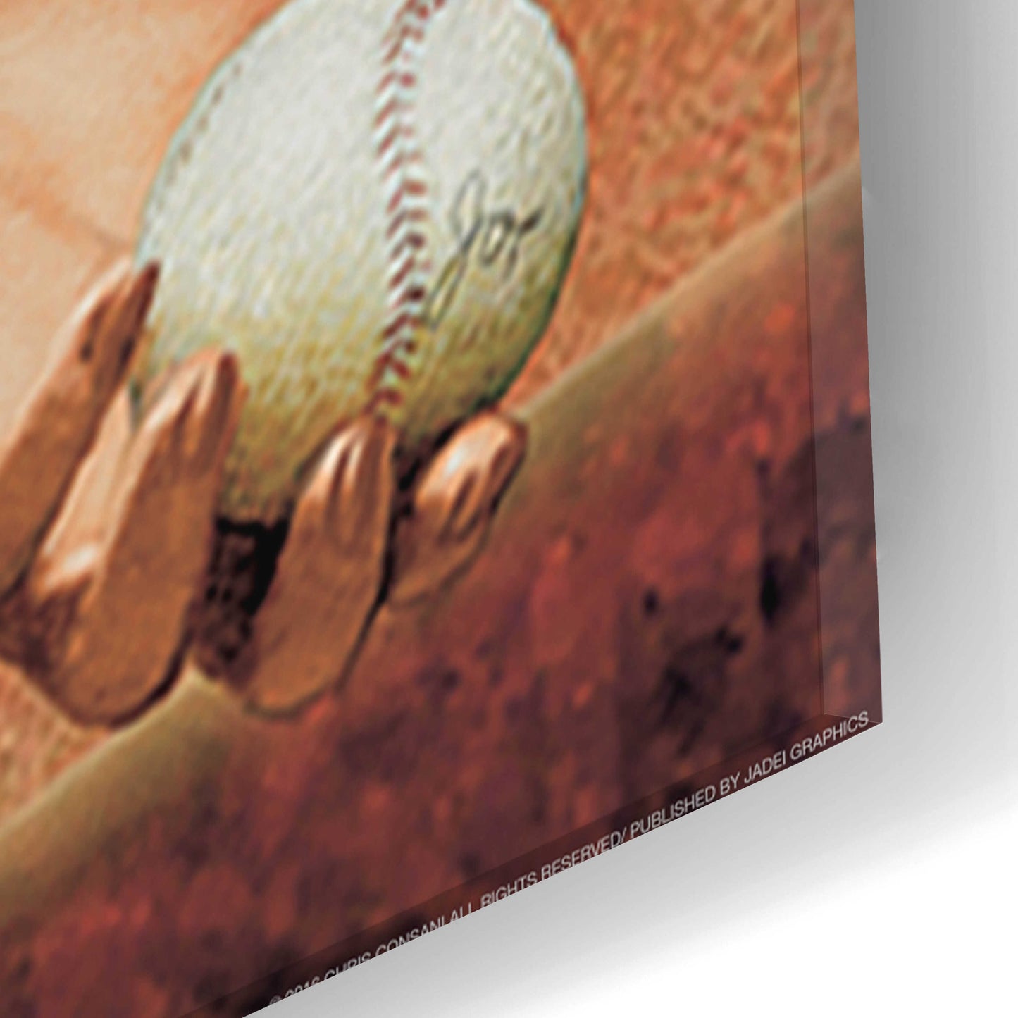 Epic Art 'Marilyn Baseball' by Chris Consani, Acrylic Glass Wall Art,16x24