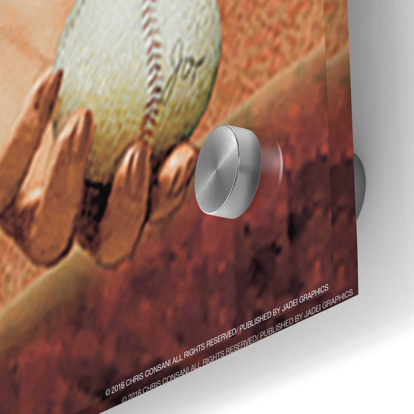 Epic Art 'Marilyn Baseball' by Chris Consani, Acrylic Glass Wall Art,24x36