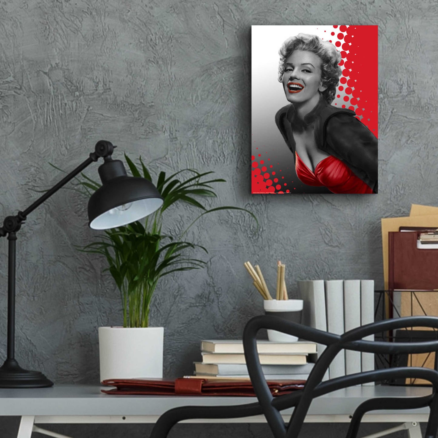 Epic Art 'Marilyn Red Dots' by Chris Consani, Acrylic Glass Wall Art,12x16