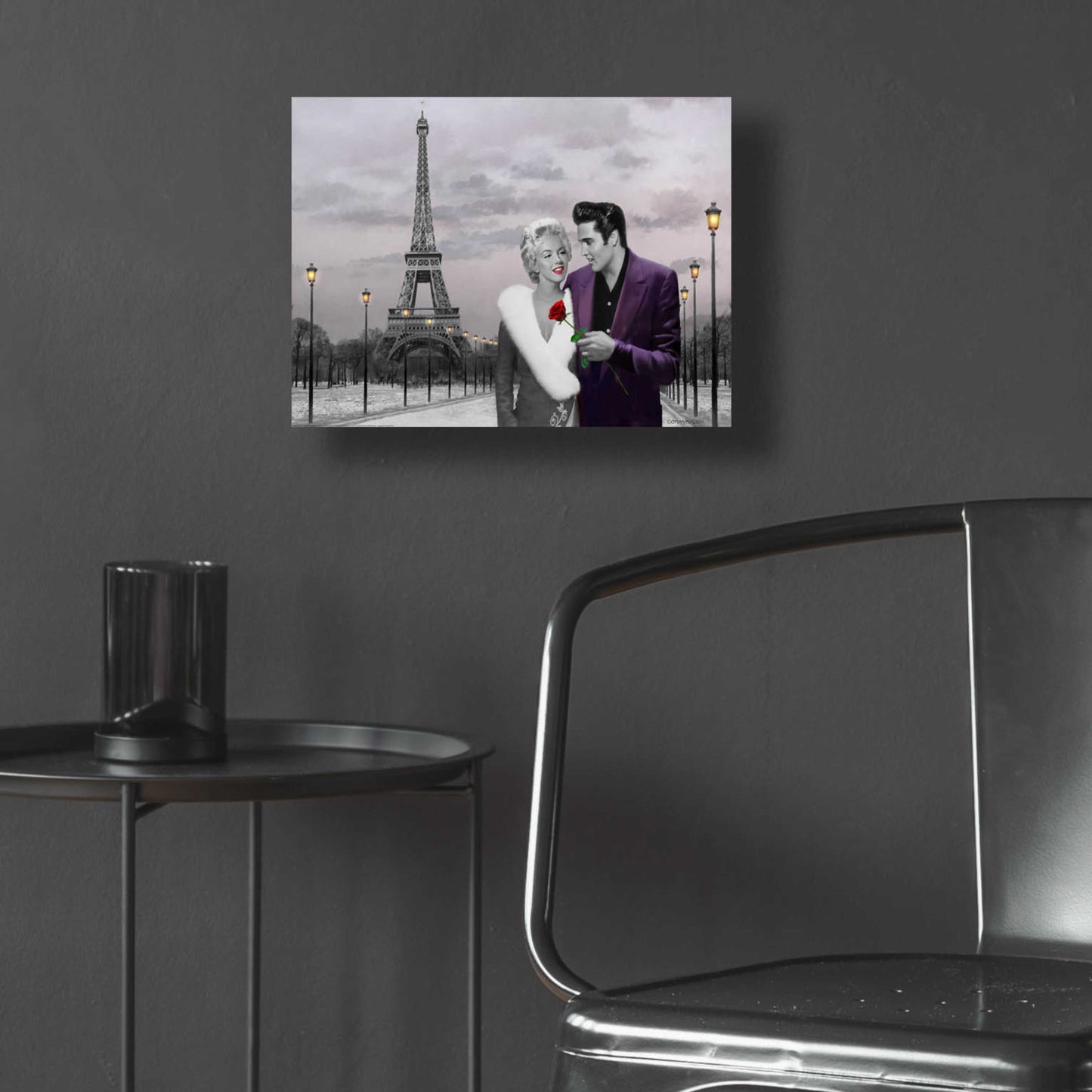 Epic Art 'Paris Sunset In Snow' by Chris Consani, Acrylic Glass Wall Art,16x12