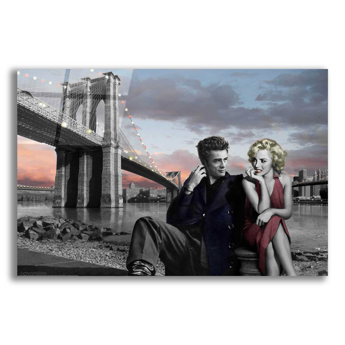 Epic Art 'Brooklyn Bridge' by Chris Consani, Acrylic Glass Wall Art,16x12