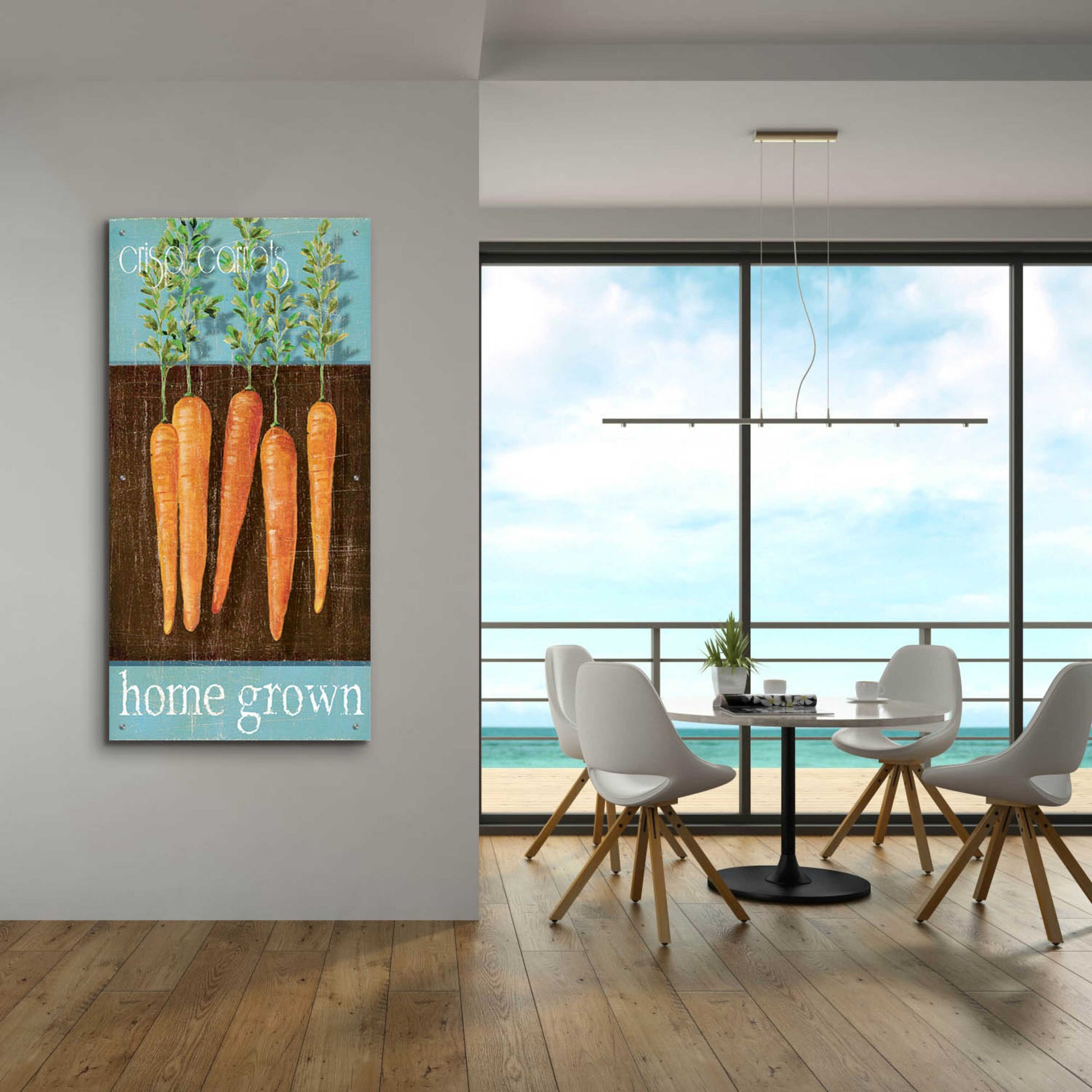 Epic Art 'Crisp Carrots' by Jadei Graphics, Acrylic Glass Wall Art,24x48