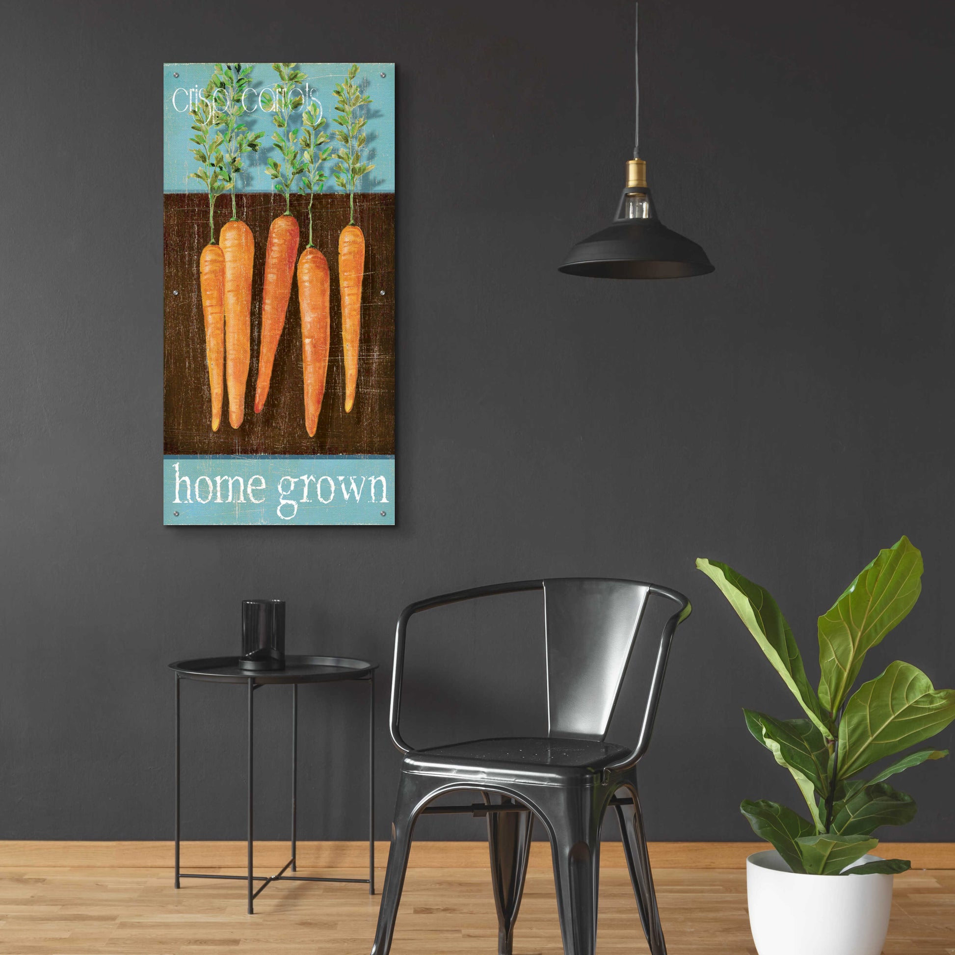 Epic Art 'Crisp Carrots' by Jadei Graphics, Acrylic Glass Wall Art,24x48