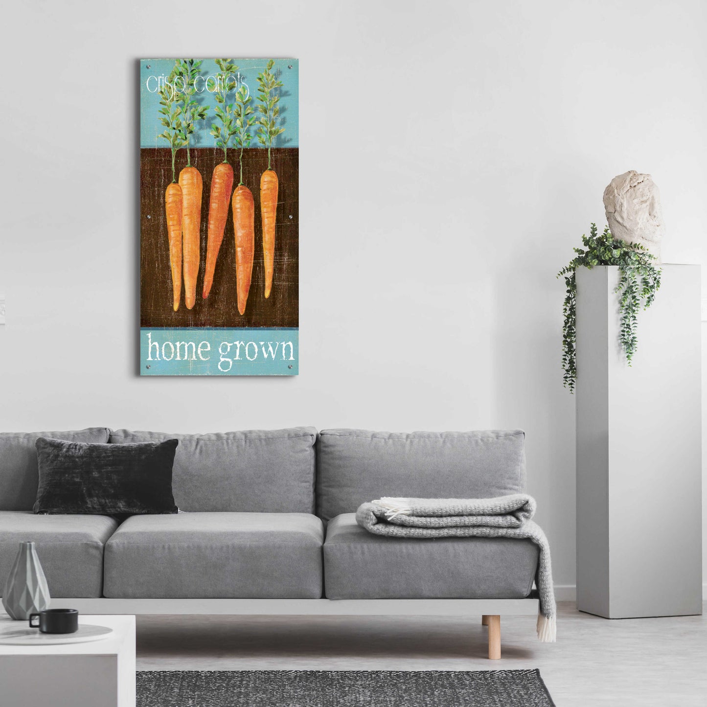 Epic Art 'Crisp Carrots' by Jadei Graphics, Acrylic Glass Wall Art,24x48